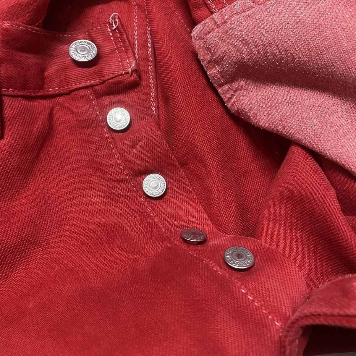 Levi's Vintage 80s Levis 501 Red Jeans Size US 31 - 16 Thumbnail