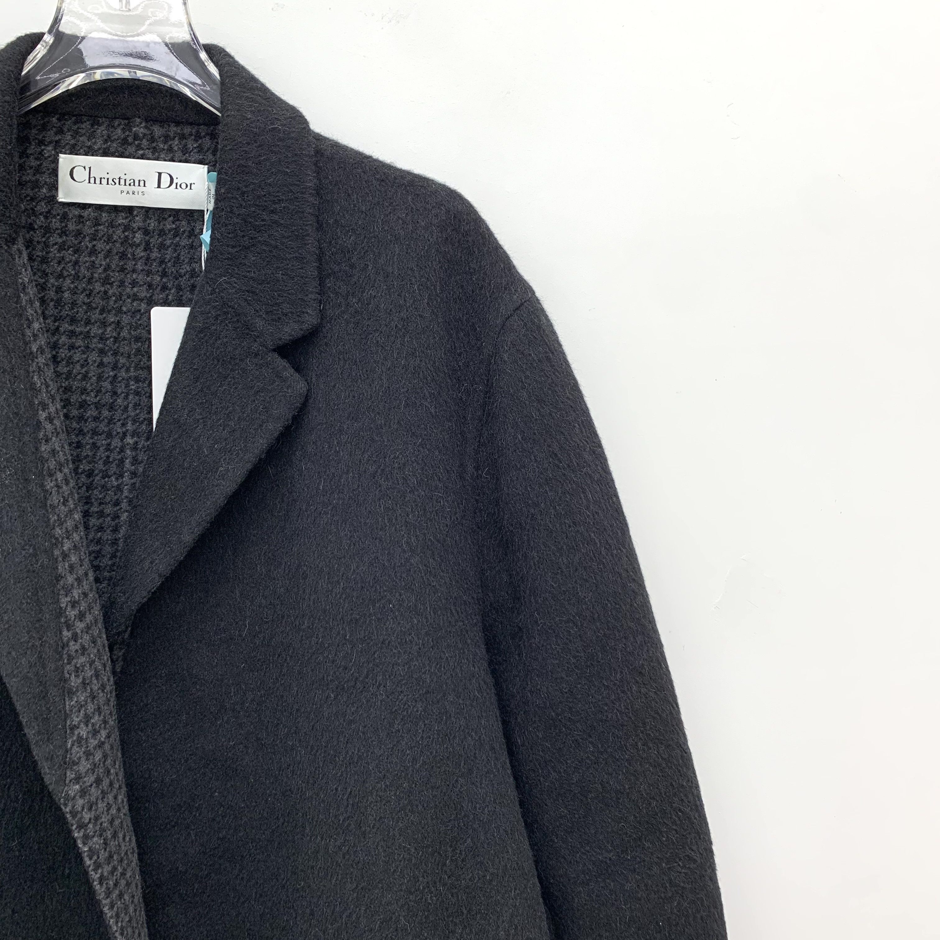 Dior Dior Houndstooth Wool Belted Coat (Size 44) Size US S / EU 44-46 / 1 - 7 Thumbnail