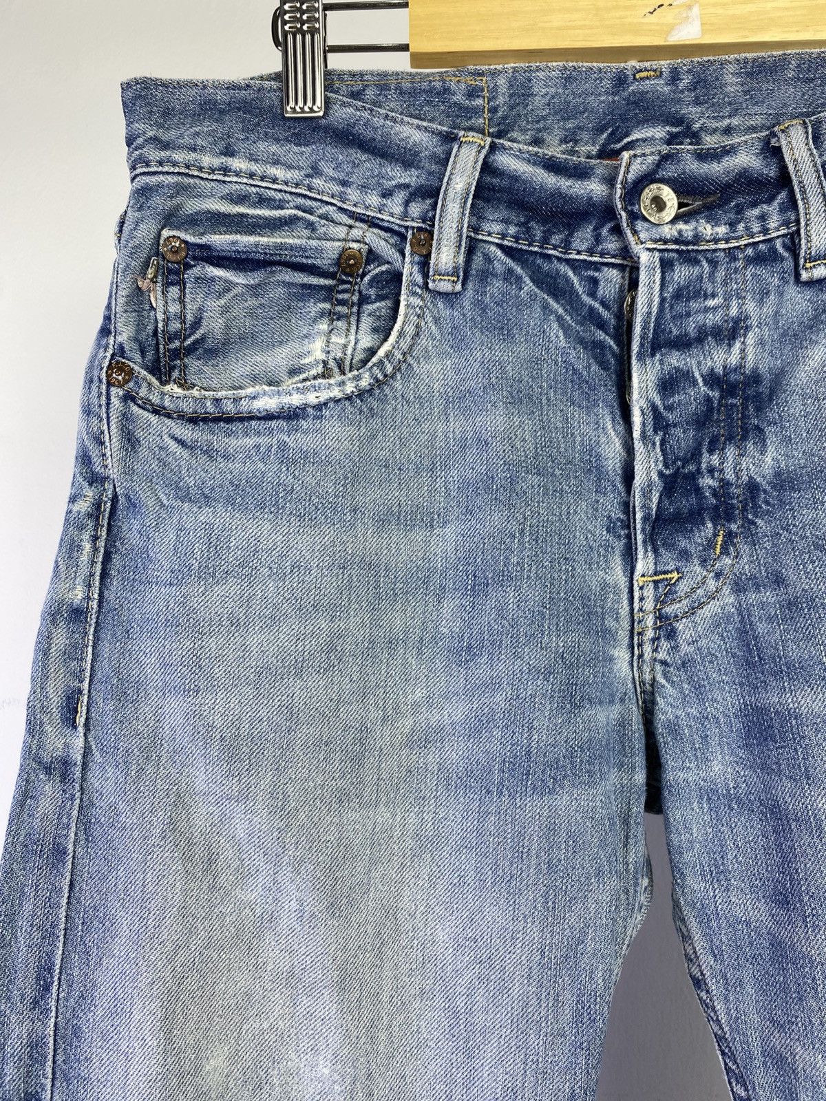 Polo Ralph Lauren Polo Ralph Lauren Distressed Slim Straight Denim Japan Size US 32 / EU 48 - 13 Thumbnail