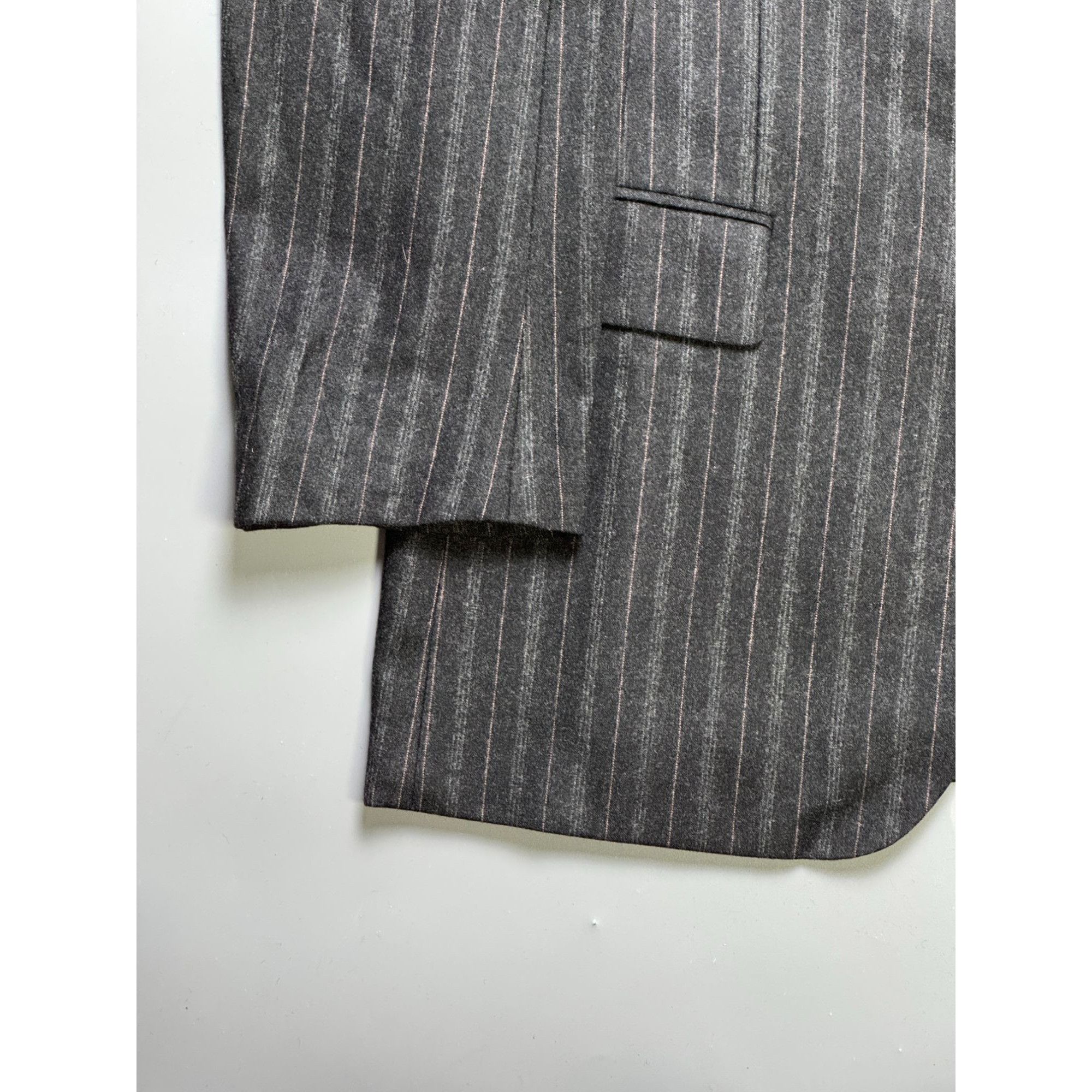 Hugo Boss Hugo Boss Striped Wool Blend 2 Button Blazer (Y1148) Size 44R - 2 Thumbnail