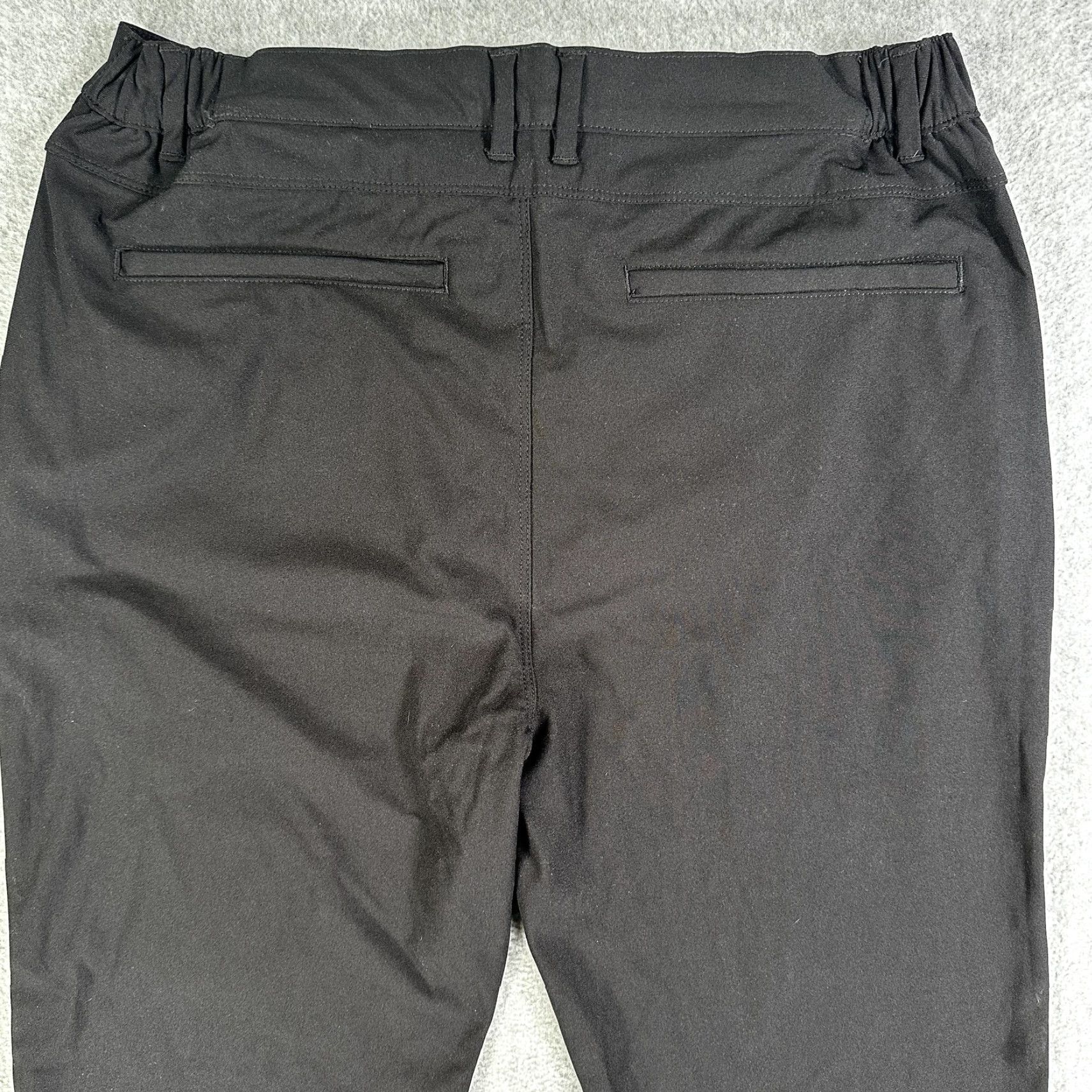 Cuts Cuts AO Jogger Pants Mens Large Black Elastic Waist Pockets Zip Tapered Legs Casual Jogger Slant Front Size US 33 - 5 Thumbnail