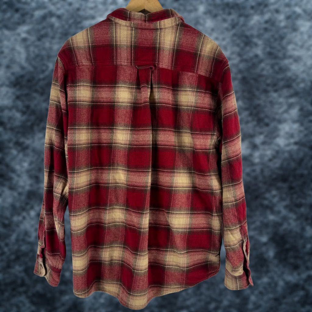Orvis Orvis Button-Down Shirt Plaid Flannel Red XL Men's Heavyweight Size US XL / EU 56 / 4 - 1 Thumbnail