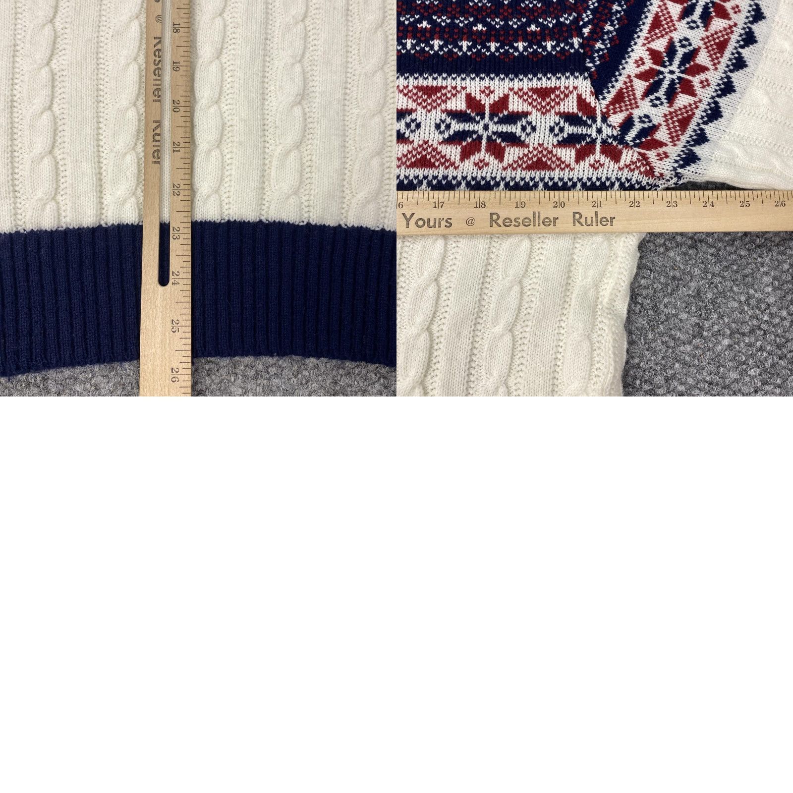 Vintage VINTAGE Peter England Sweater Mens XL Ivory Fair Isle Cable Knit 90s Pullover Crew Neck Men XL Knitted Jumper Size US XL / EU 56 / 4 - 8 Thumbnail
