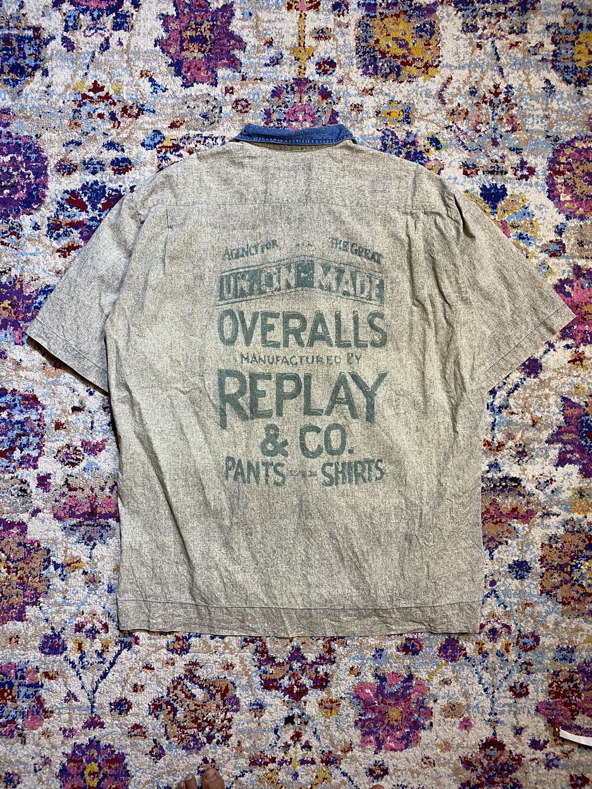 Replay × Vintage REPLAY Aloha Hawaii Union Made Button Up Shirts Size US XL / EU 56 / 4 - 4 Thumbnail