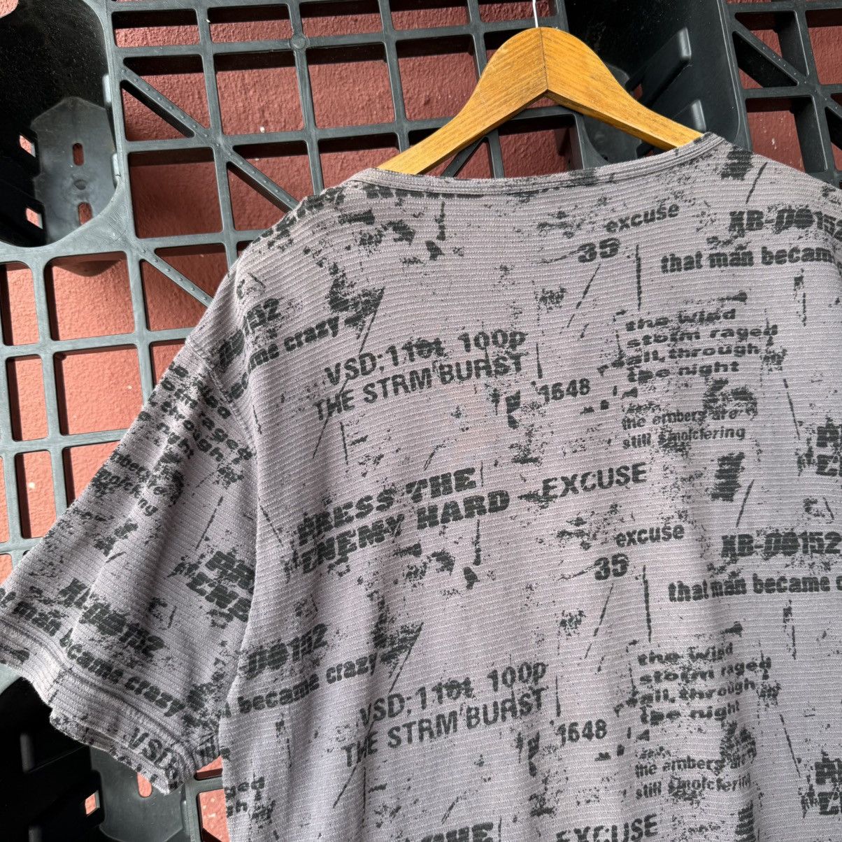 Japanese Brand Lace Tie Neck Excuses Overprint Printed Relaxed Hemp Tee Size US L / EU 52-54 / 3 - 14 Thumbnail