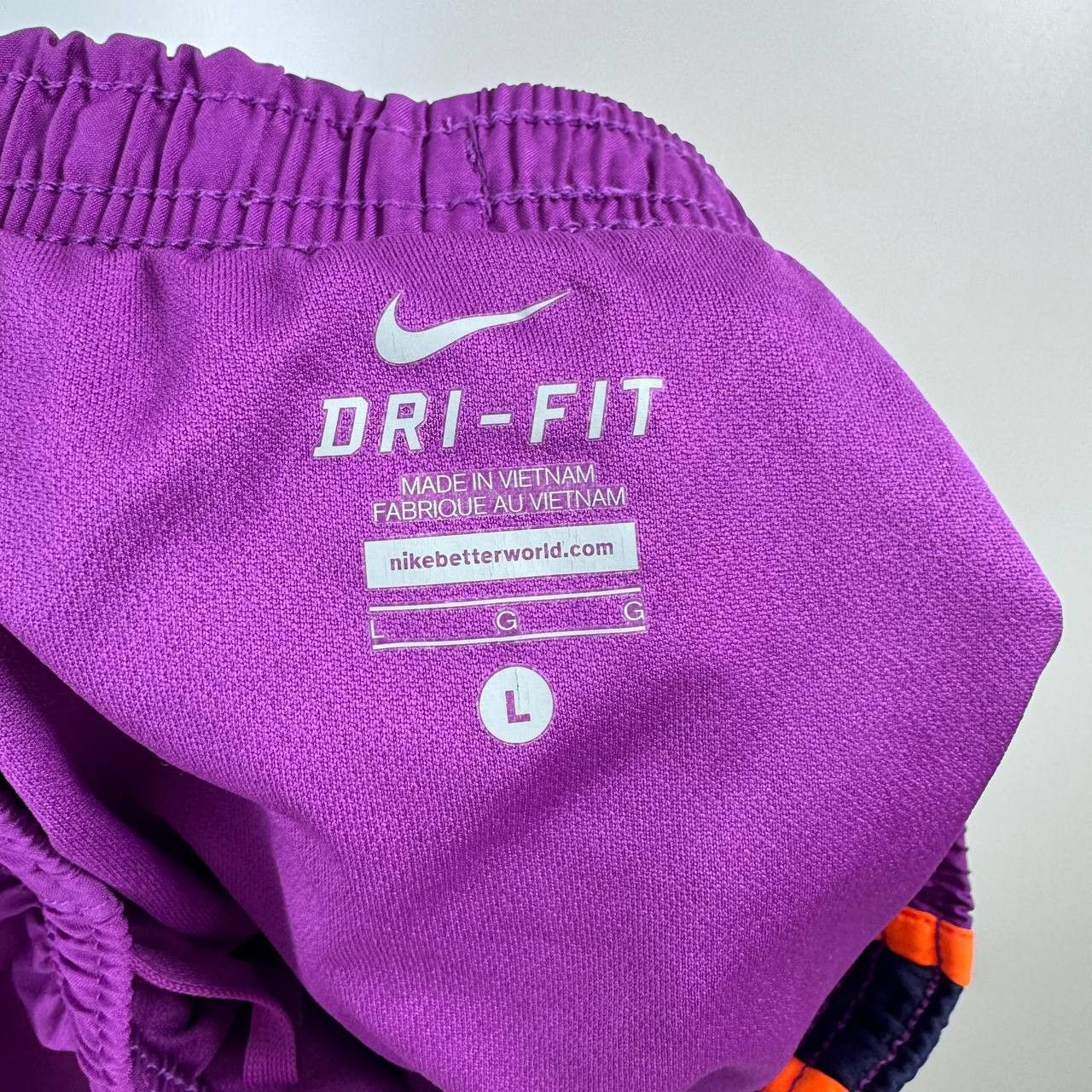 Nike Nike Dri-Fit Running Shorts Womens Purple 455704-505 Size L Size 37" - 4 Thumbnail