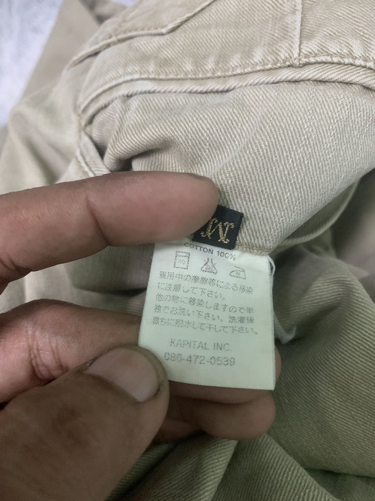Kapital 90s KAPITAL BUCKLE BACK CHINO PANT RARE DESIGN Size US 30 / EU 46 - 10 Thumbnail