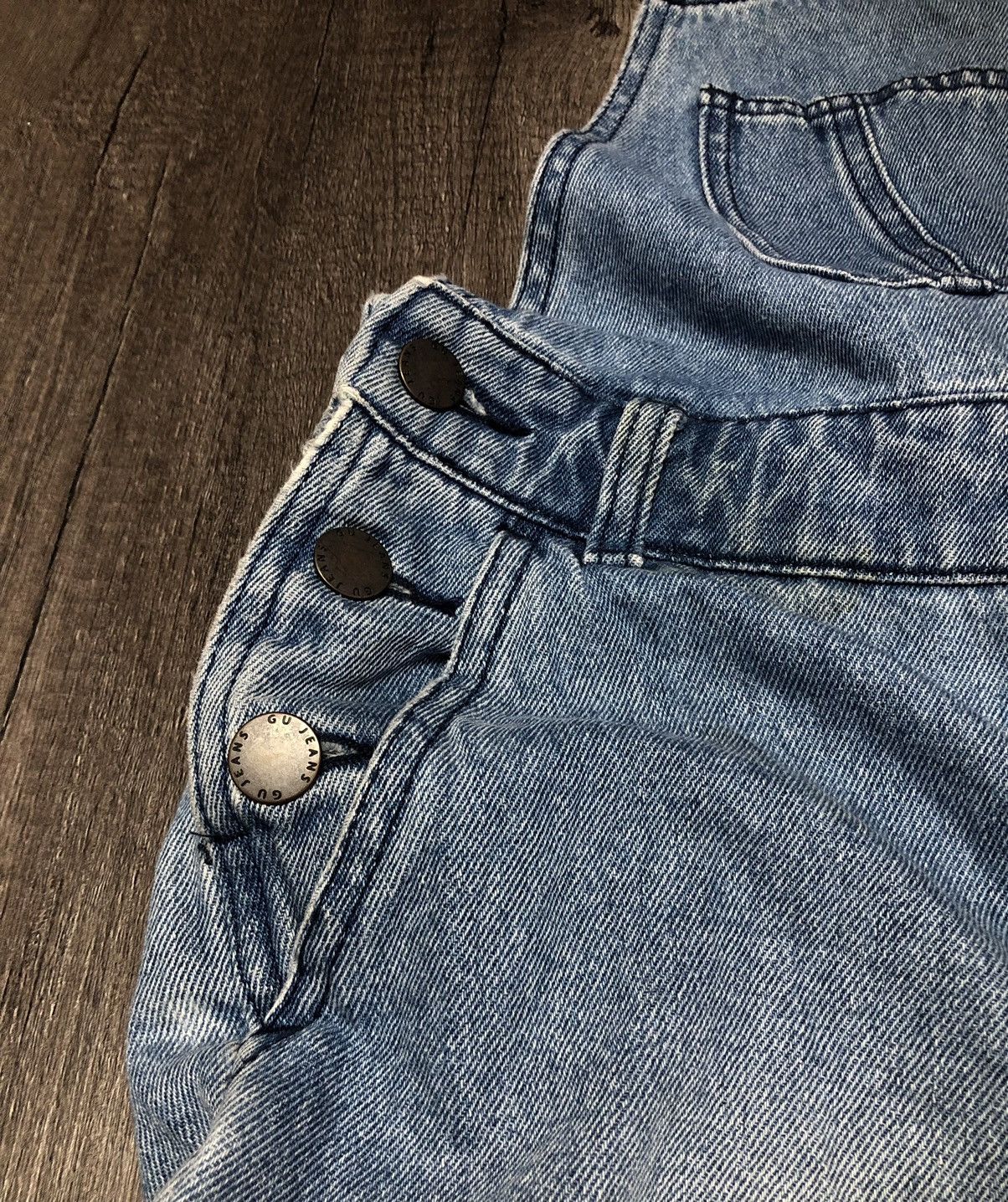 GU × Japanese Brand GU OVERALL DISTRESSED DENIM UNISEX Size US 32 / EU 48 - 6 Thumbnail