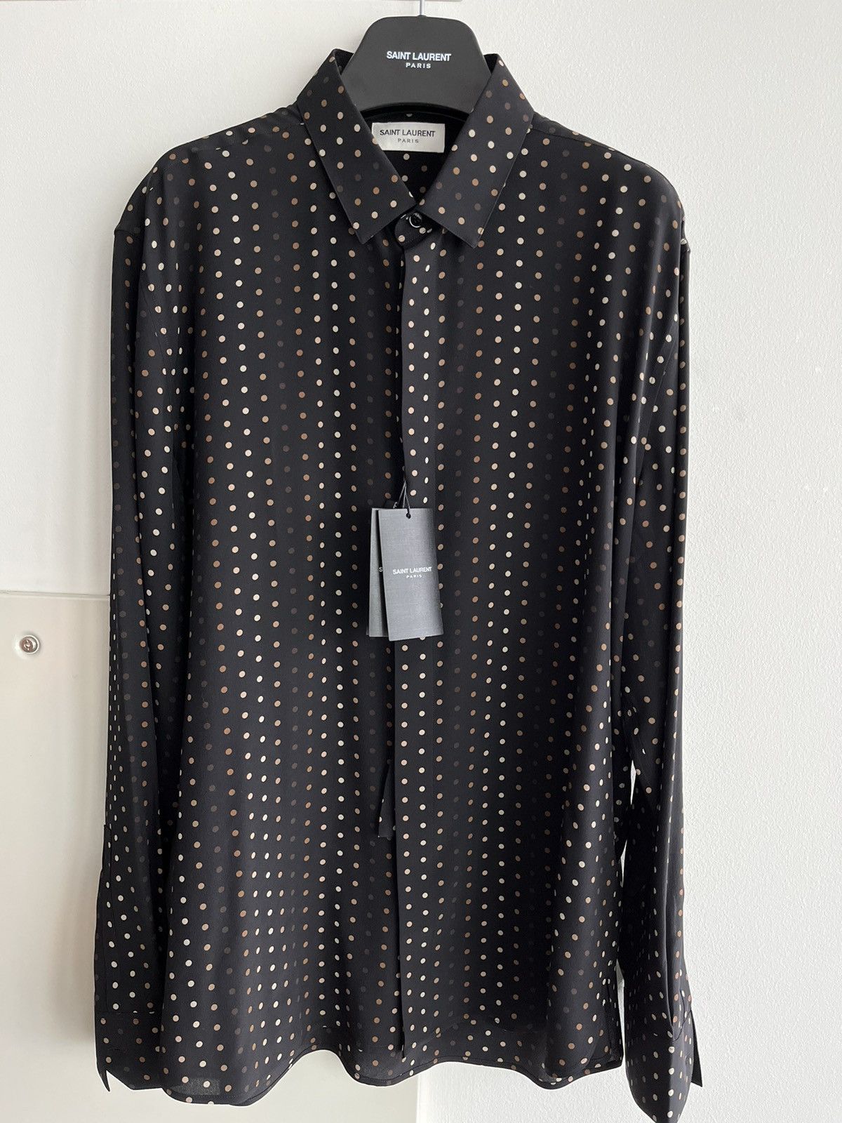 Saint Laurent Paris Saint Laurent Super Runway Silk Shirt Brand New Rare Size US L / EU 52-54 / 3 - 1 Thumbnail