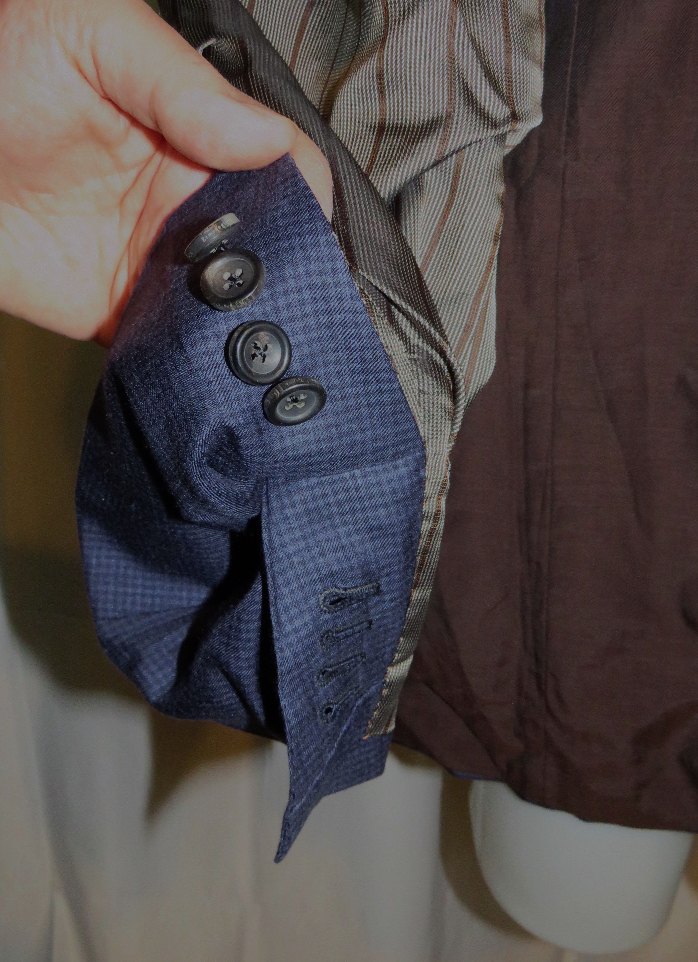 Ermenegildo Zegna Su Misura Couture Cashmere Blend Blue Check Sport Coat 50R Size 50R - 9 Thumbnail