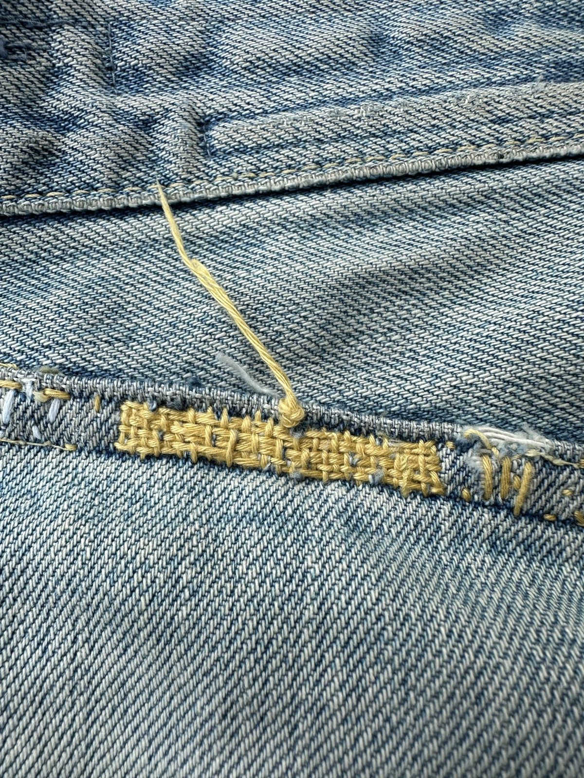 Kapital Kountry Boro Patchwork Denim Track pant Remake Size US 35 - 18 Thumbnail