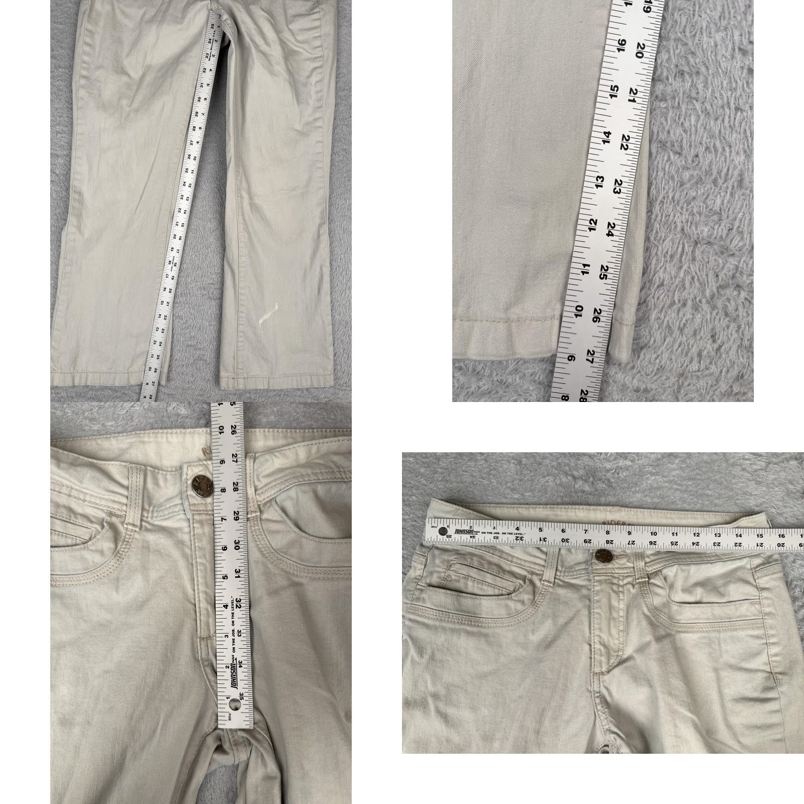 Lee Riders By Lee Jeans Womens 8P Petite Beige Mid Rise Straight Jeans Size 30" / US 8 / IT 44 - 8 Thumbnail