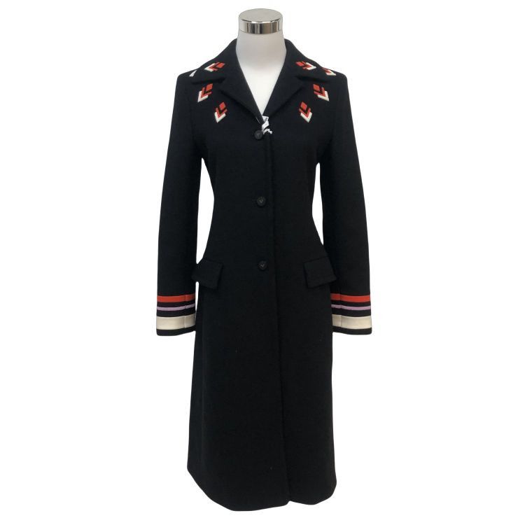 Valentino Valentino Beaded Wool-Cashmere Coat Size 40 Size S / US 4 / IT 40 - 1 Thumbnail