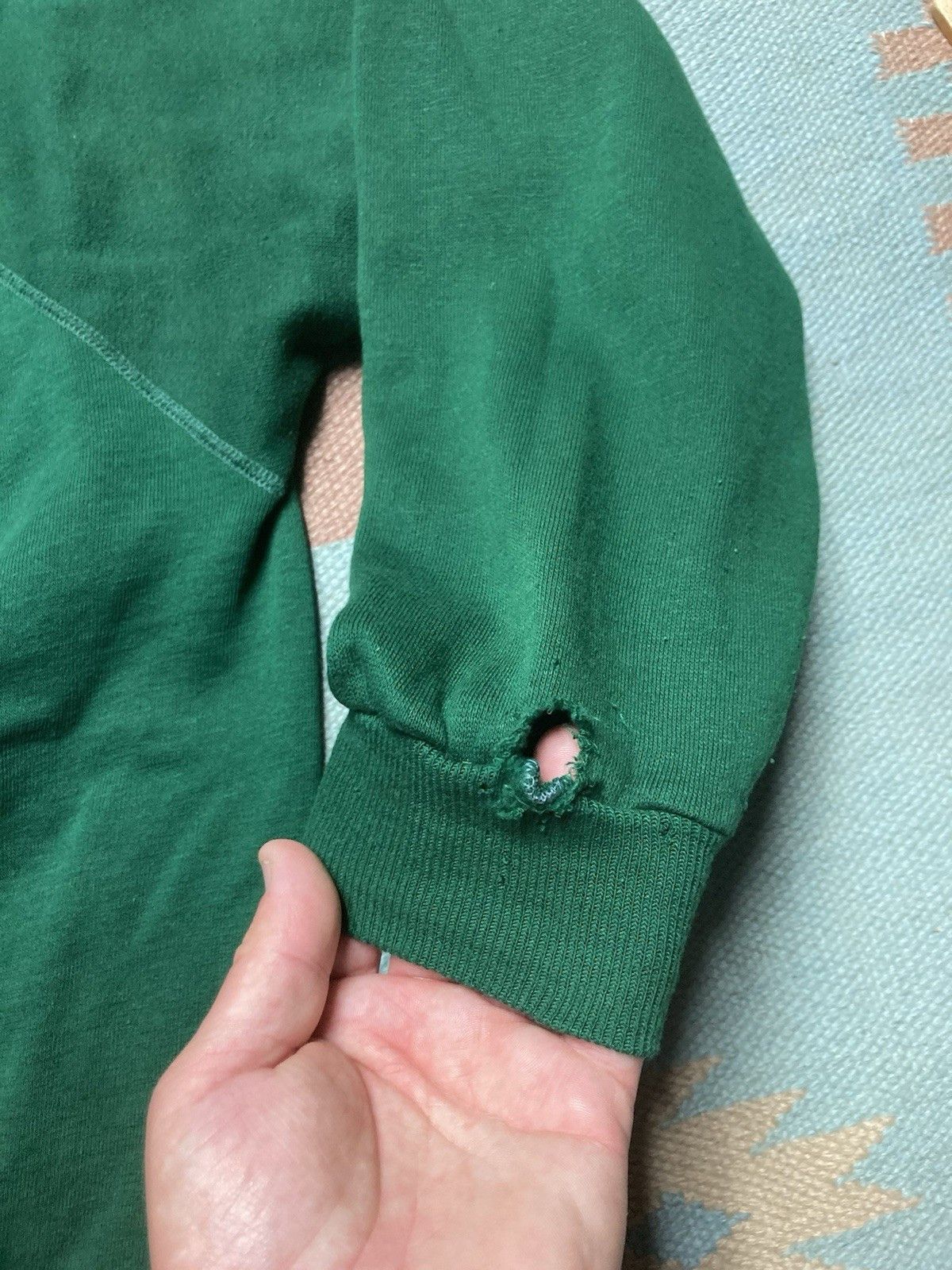 Vintage 70s crewneck sweatshirt forest green blank distressed XXL Size US XXL / EU 58 / 5 - 5 Thumbnail