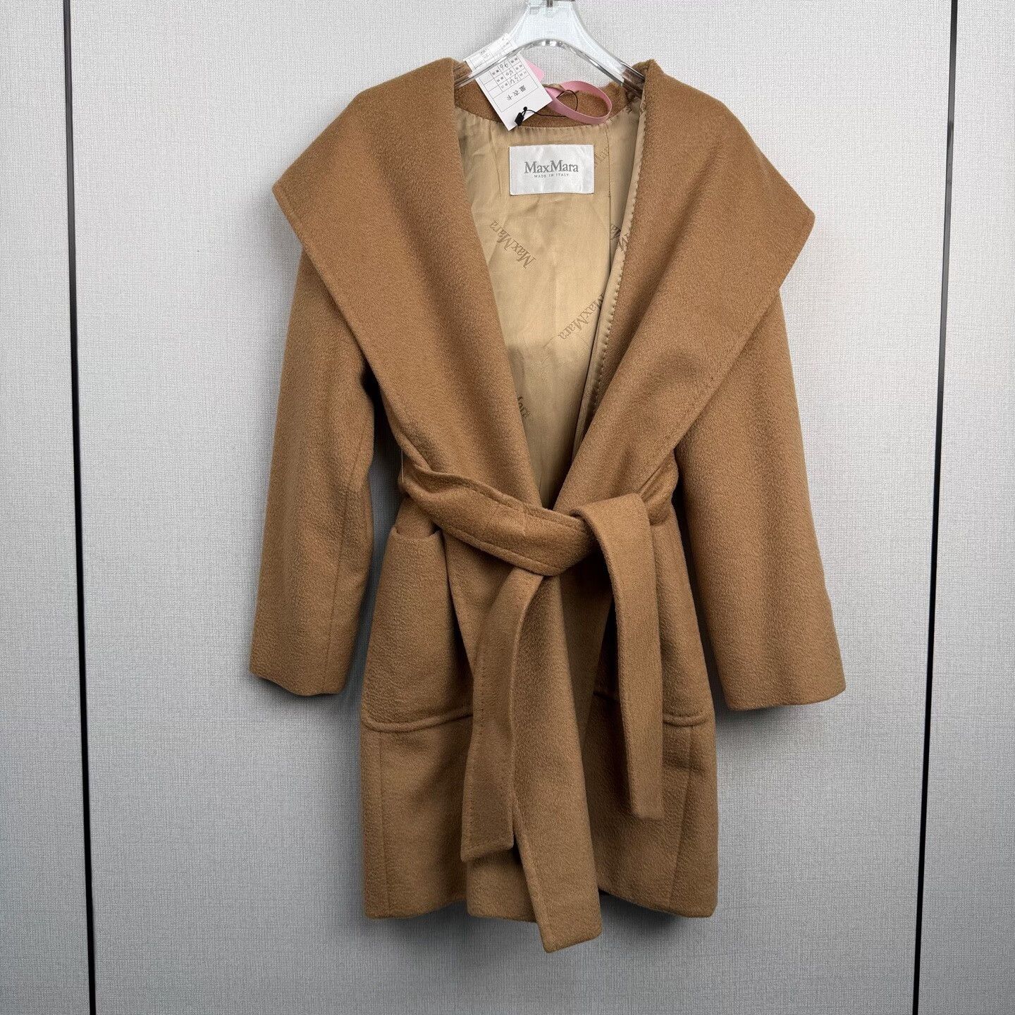 Max Mara MaxMara Camel Robe Hooded Coat Size S / US 4 / IT 40 - 1 Thumbnail
