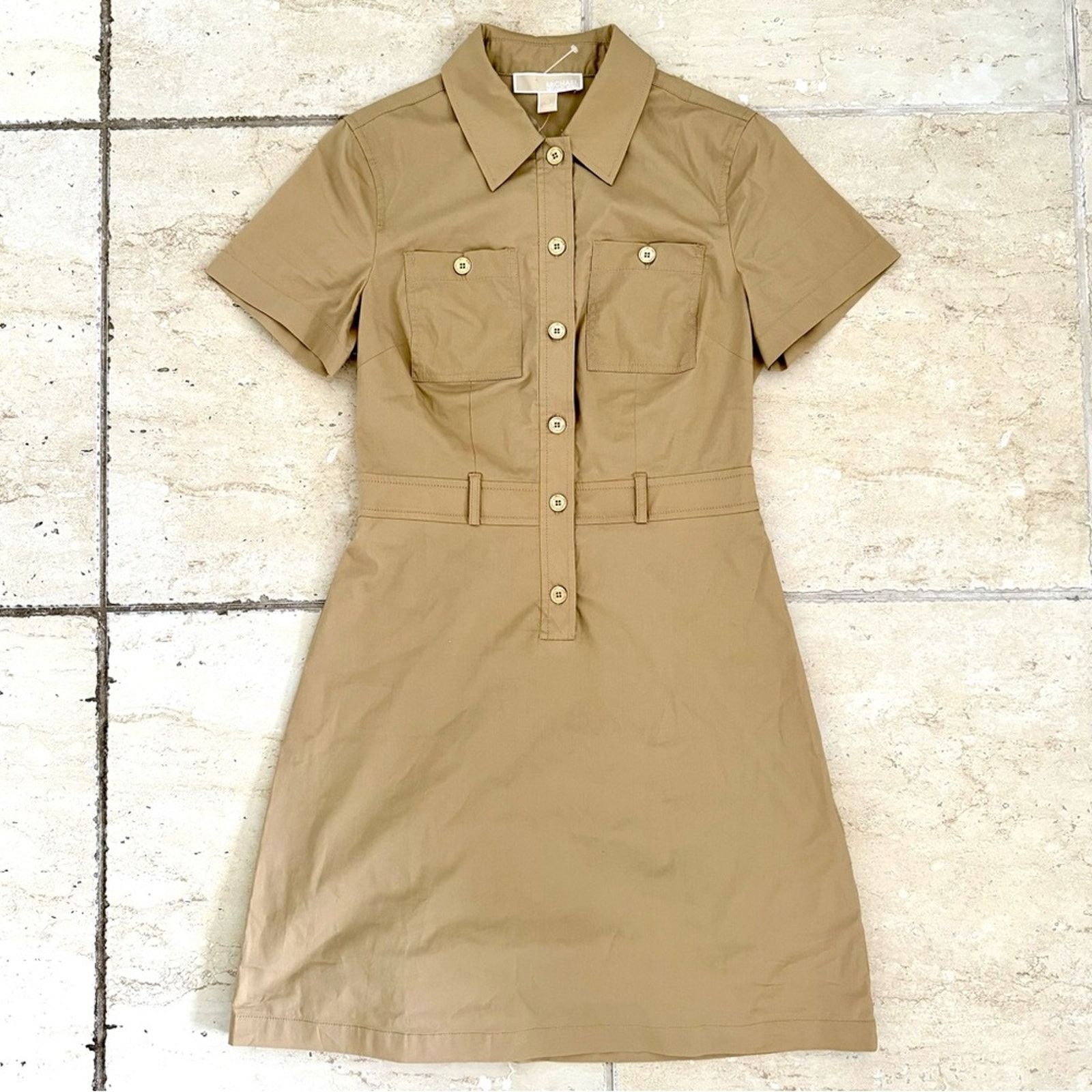 Michael Kors NWT!! MICHAEL KORS Dress, Khaki, Size 0 Size XS / US 0-2 / IT 36-38 - 1 Thumbnail