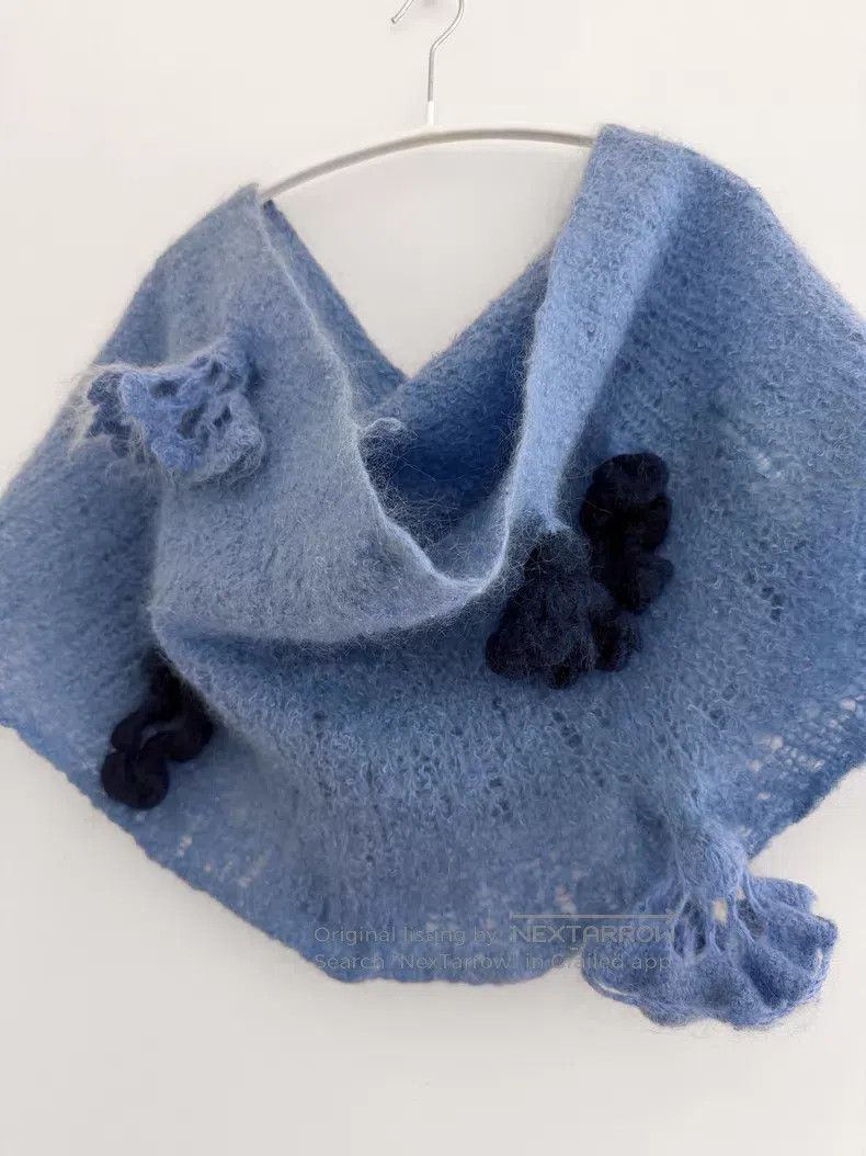 Comme des Garcons Comme des Garcons size F Navy Blue Wool Shawl Size XS / US 0-2 / IT 36-38 - 5 Thumbnail