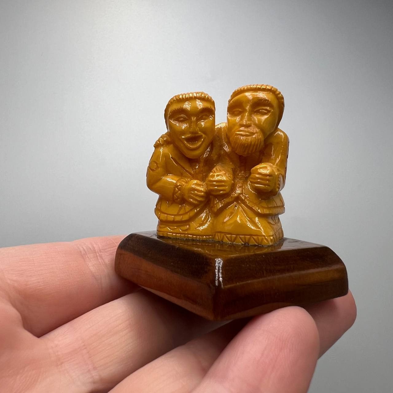 Vintage Vintage Miniature Hand Carved from Billiard Ball Figure Size ONE SIZE - 1 Thumbnail