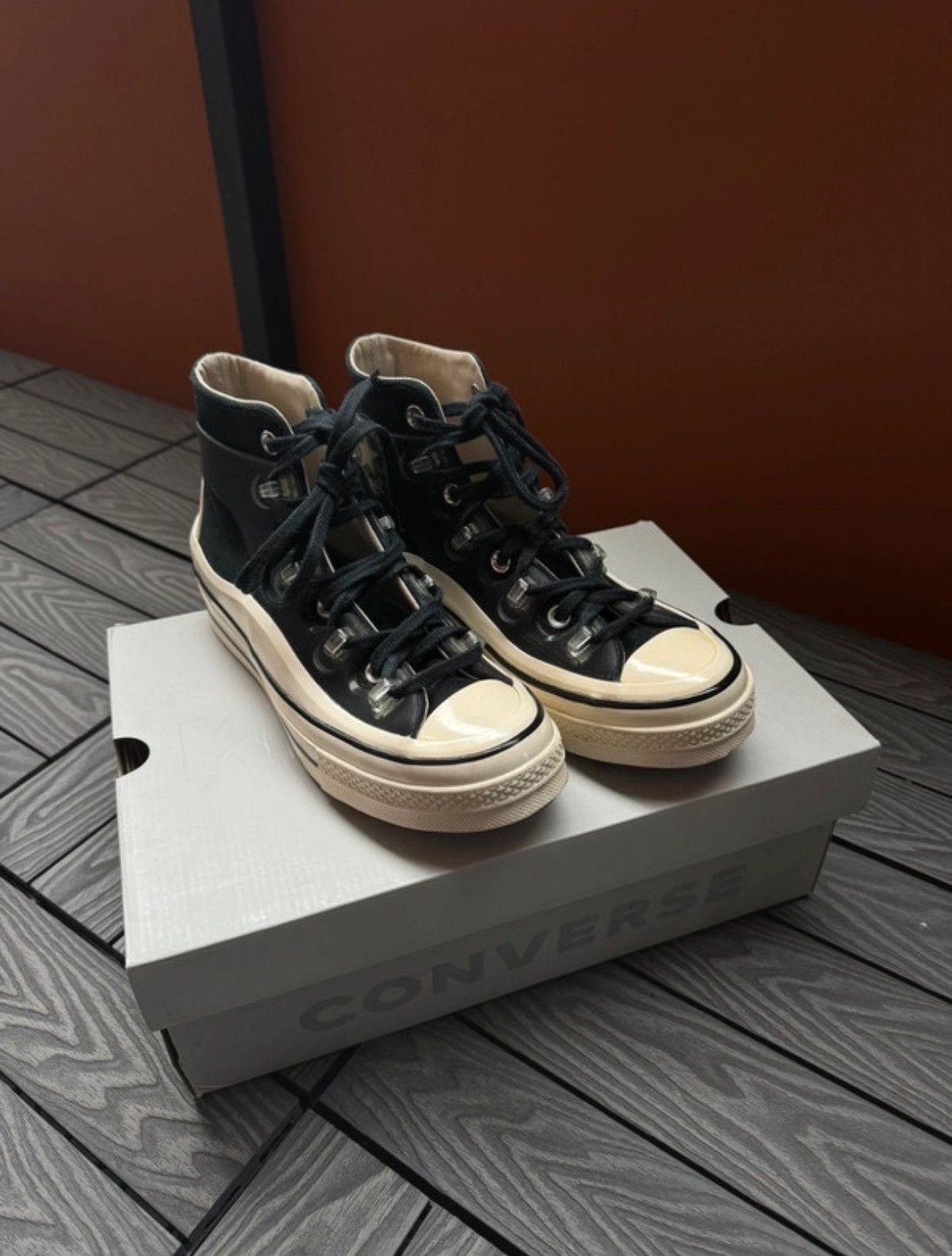 Converse × Kim Jones Converse x Kim Jones Black High Top Sneakers Size US 9 / IT 39 - 2 Thumbnail