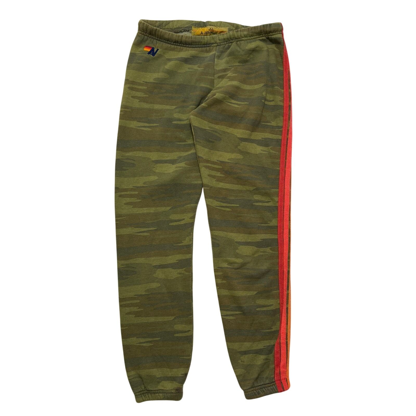 Aviator Nation Aviator Nation 5-Striped Camo Joggers Sweatpants Green XS Size 28" / US 6 / IT 42 - 1 Thumbnail
