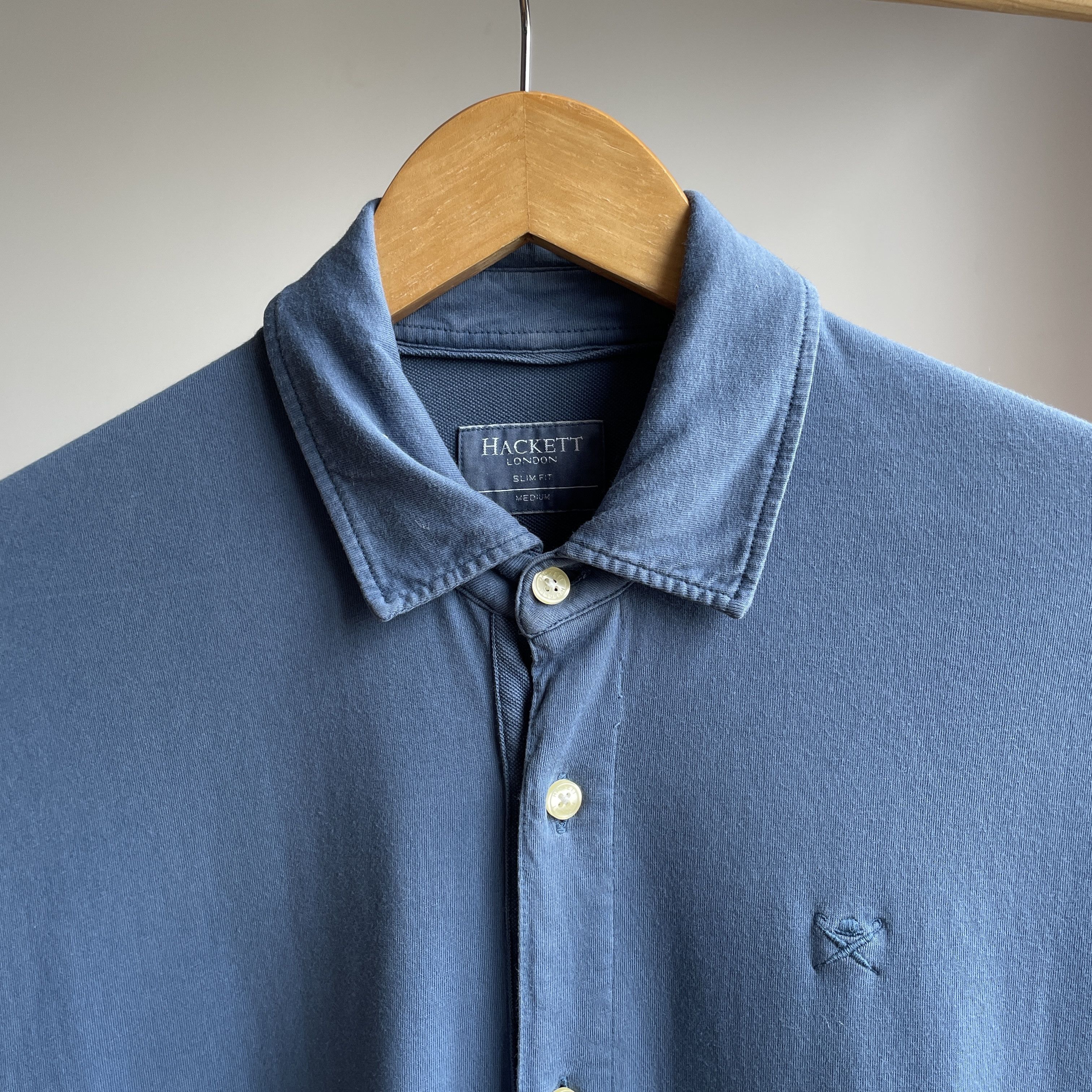 Hackett Hackett Garment Dyed Slim Fit Jersey Knit Shirt Size US M / EU 48-50 / 2 - 4 Thumbnail