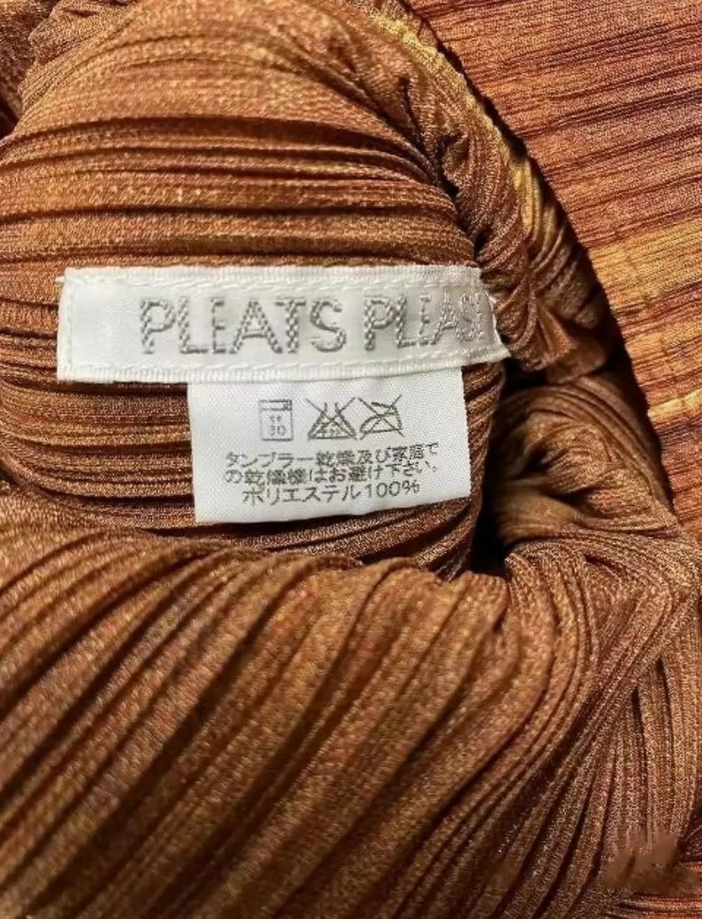 Pleats Please Issey Miyake Issey Miyake size:4 Brown retro denim patterned pleated dr Size M / US 6-8 / IT 42-44 - 3 Thumbnail