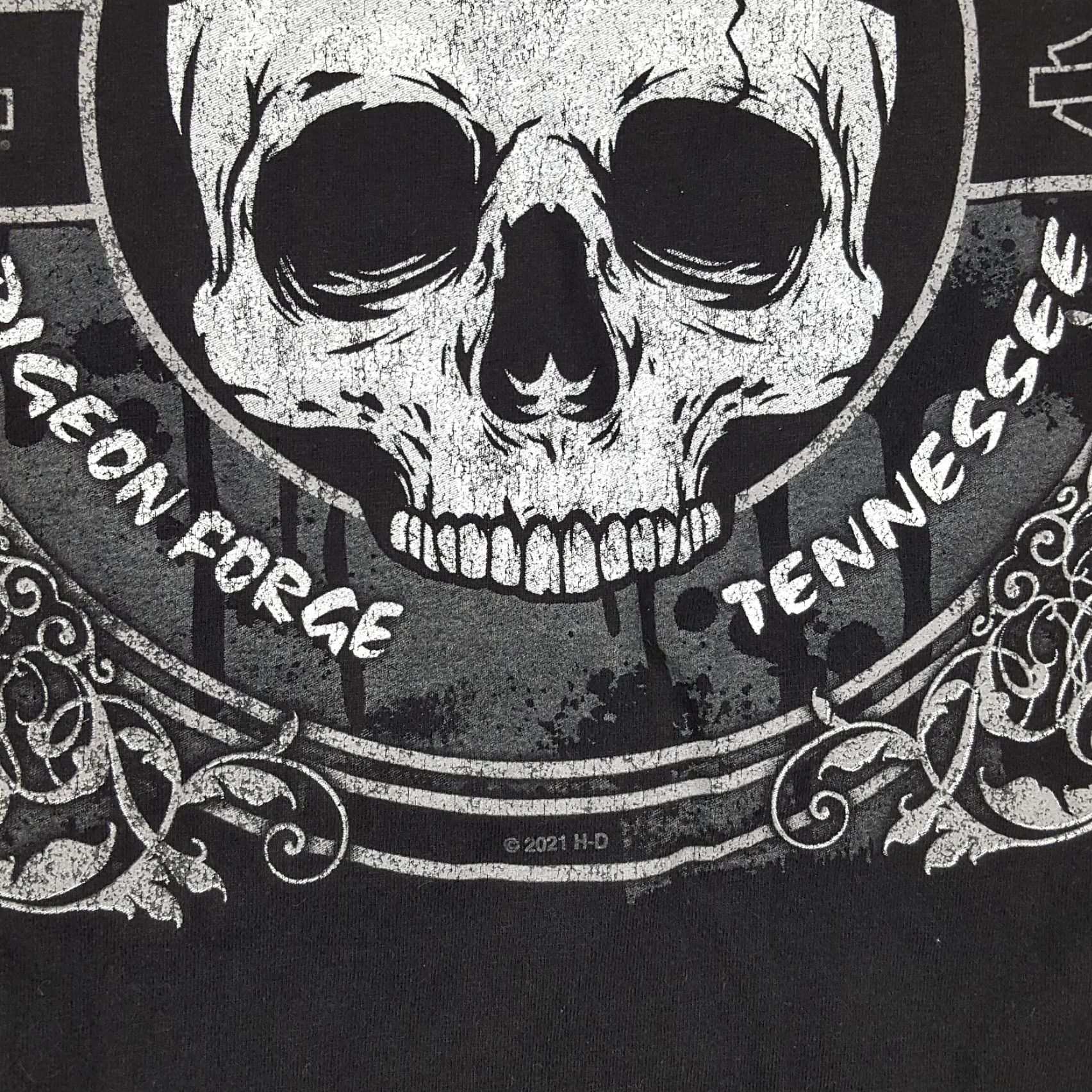 Harley Davidson VINTAGE Harley-Davidson Skull Logo Biker T-Shirt Men Large Black Retro Y2K Motorcycle Outdoor Short Sleeve Crew Neck Cotton Size US L / EU 52-54 / 3 - 7 Thumbnail
