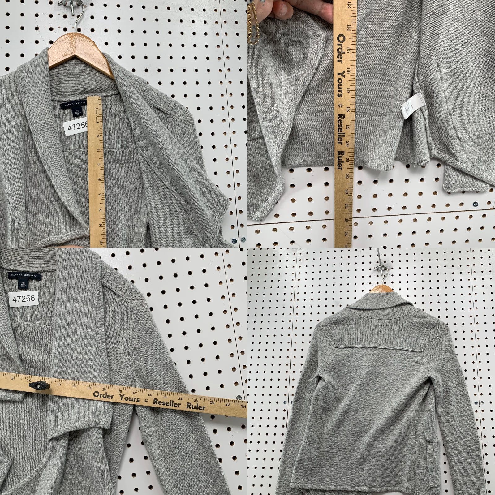 Banana Republic Banana Republic Wool Cardigan Sweater Women Small Gray Open Front Shawl Business Cardigan Size S / US 4 / IT 40 - 8 Thumbnail
