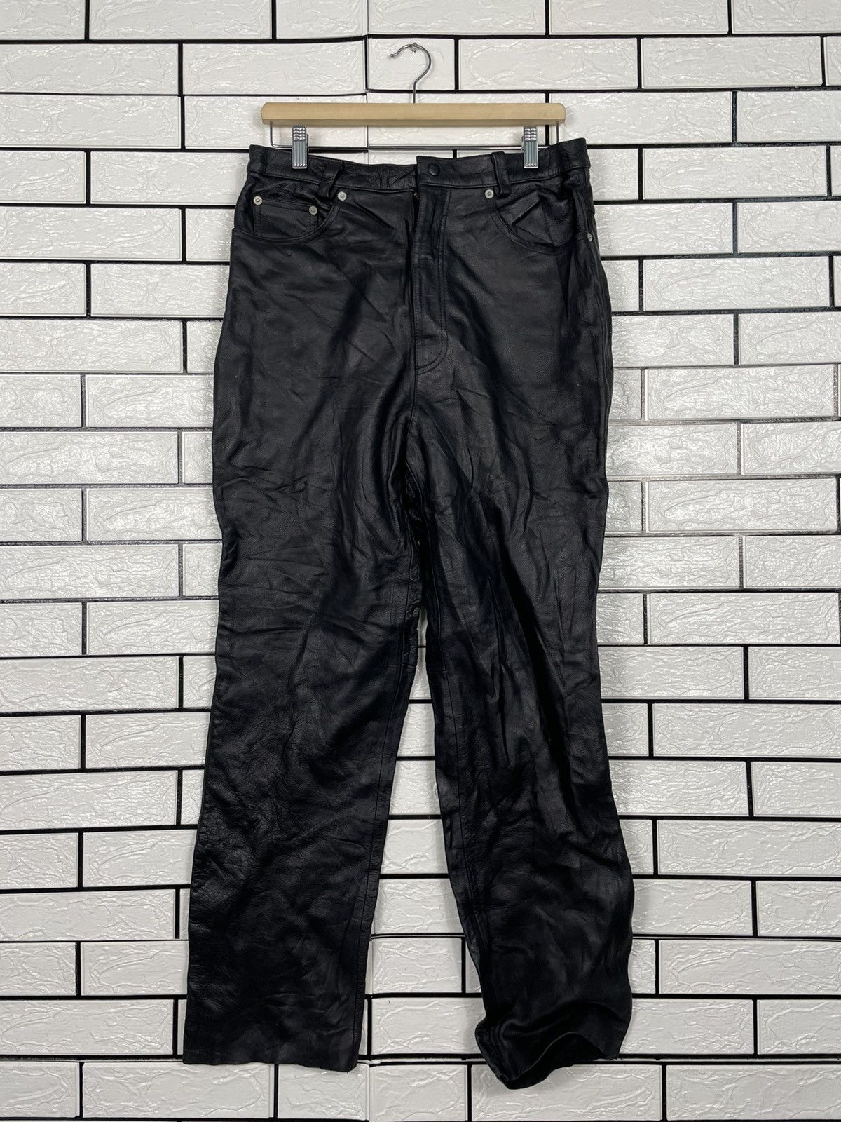 Japanese Brand Scare Teht Motorcycle Biker Leather Pant Size US 32 / EU 48 - 1 Thumbnail