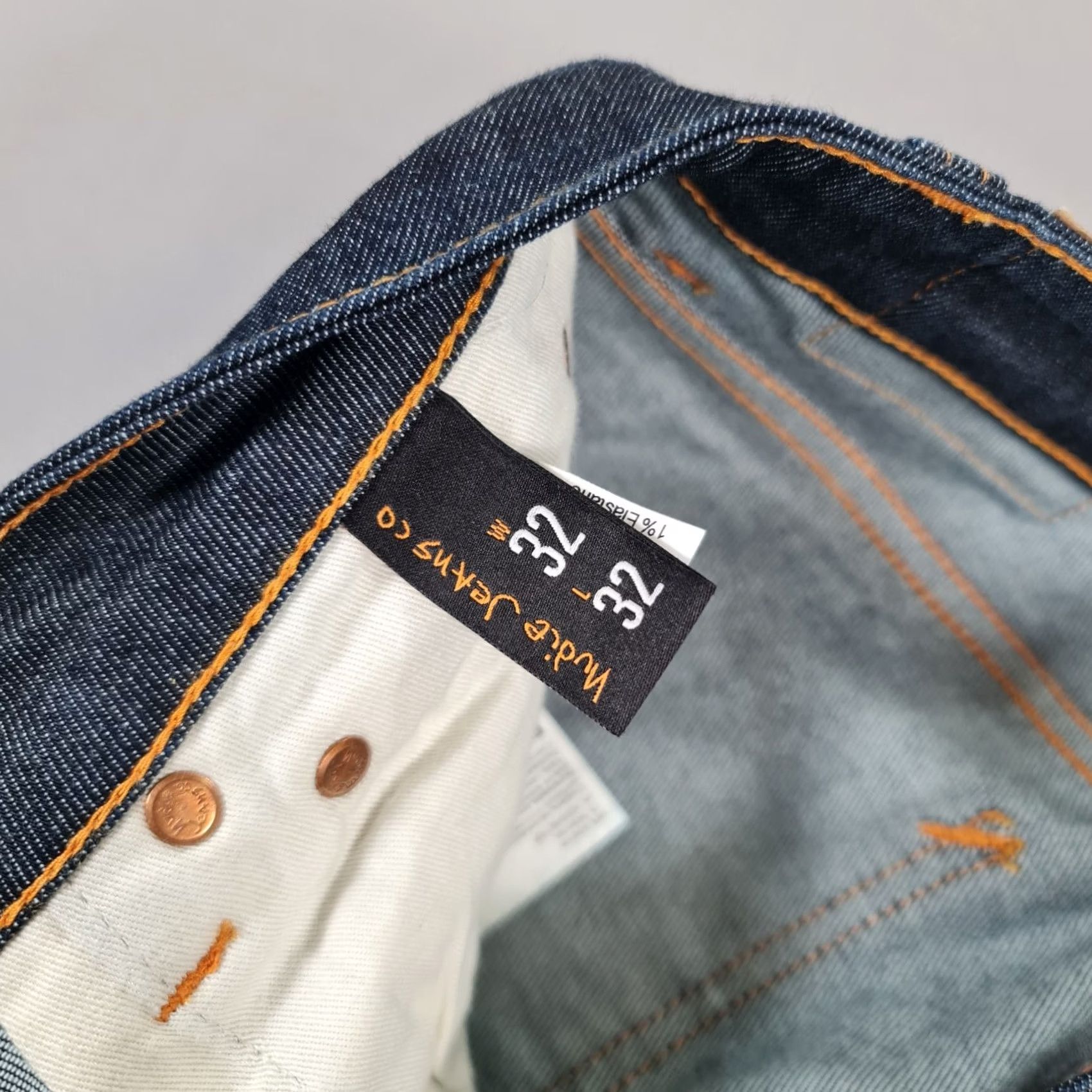 Denime Nudie Jeans Blue Slim Stretch Denim Zip Fly W32 L32 Skinny Men Regular Size 32 5-Pocket Design Clothing Mens Size US 32 / EU 48 - 4 Thumbnail