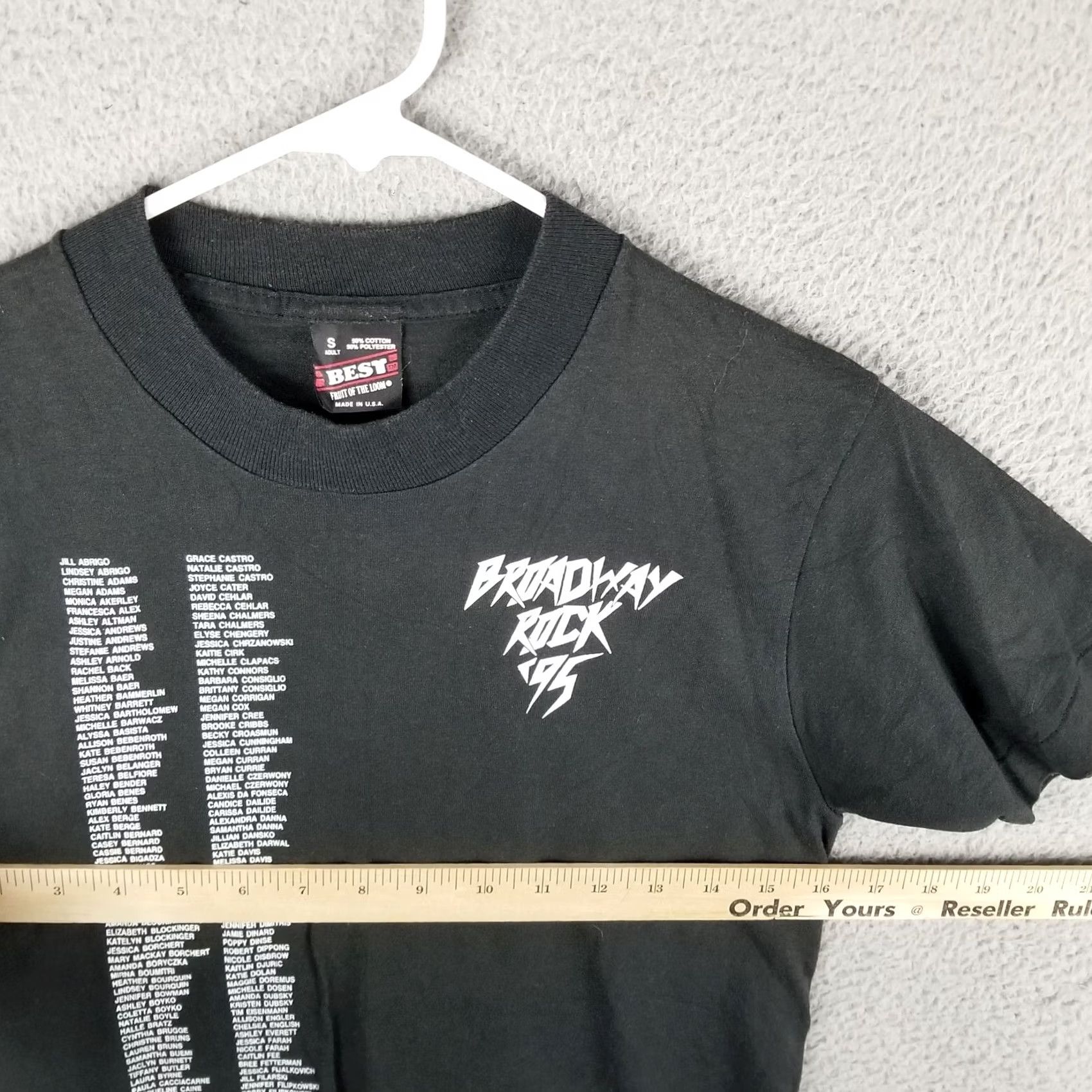 Vintage Vintage Broadway Shirt Men's Small Black Graphic Tee 1995 Rock Stitch Theatre Graphic Print T-Shirt Size US S / EU 44-46 / 1 - 7 Thumbnail