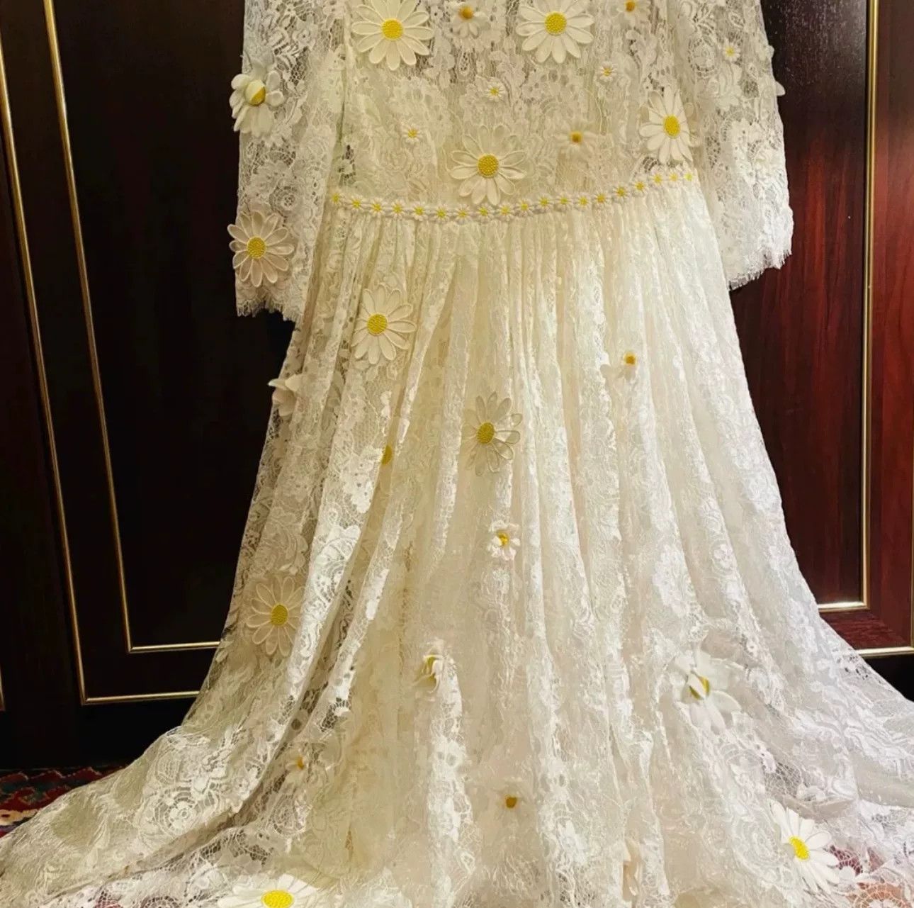 Dolce & Gabbana Dolce & Gabbana Gold Floral Gold Amy Winehouse Gown Dress |  Grailed