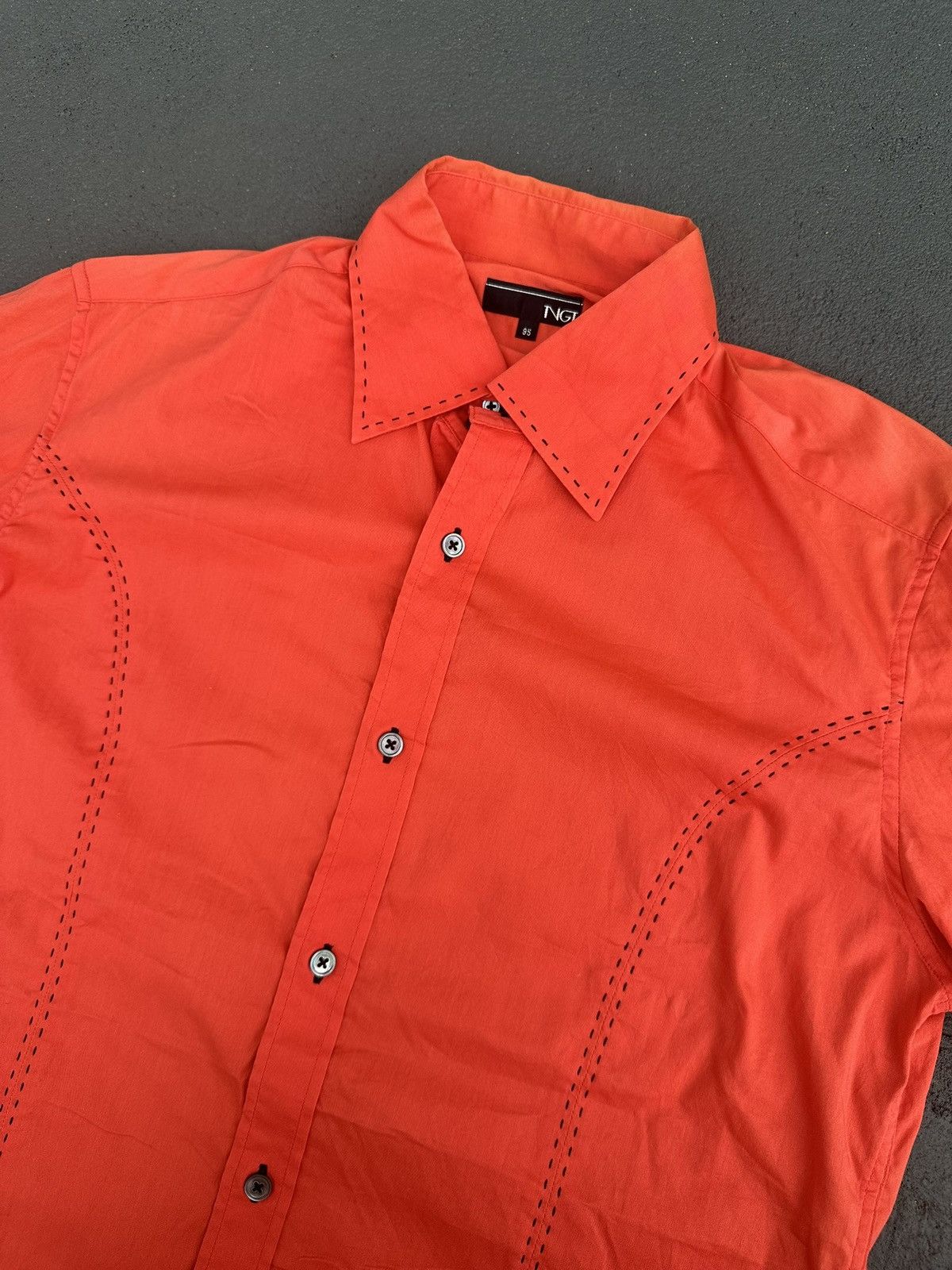 Japanese Brand Japanese Slimfit Button Up Shirt Raf Simons Style Size US M / EU 48-50 / 2 - 4 Thumbnail