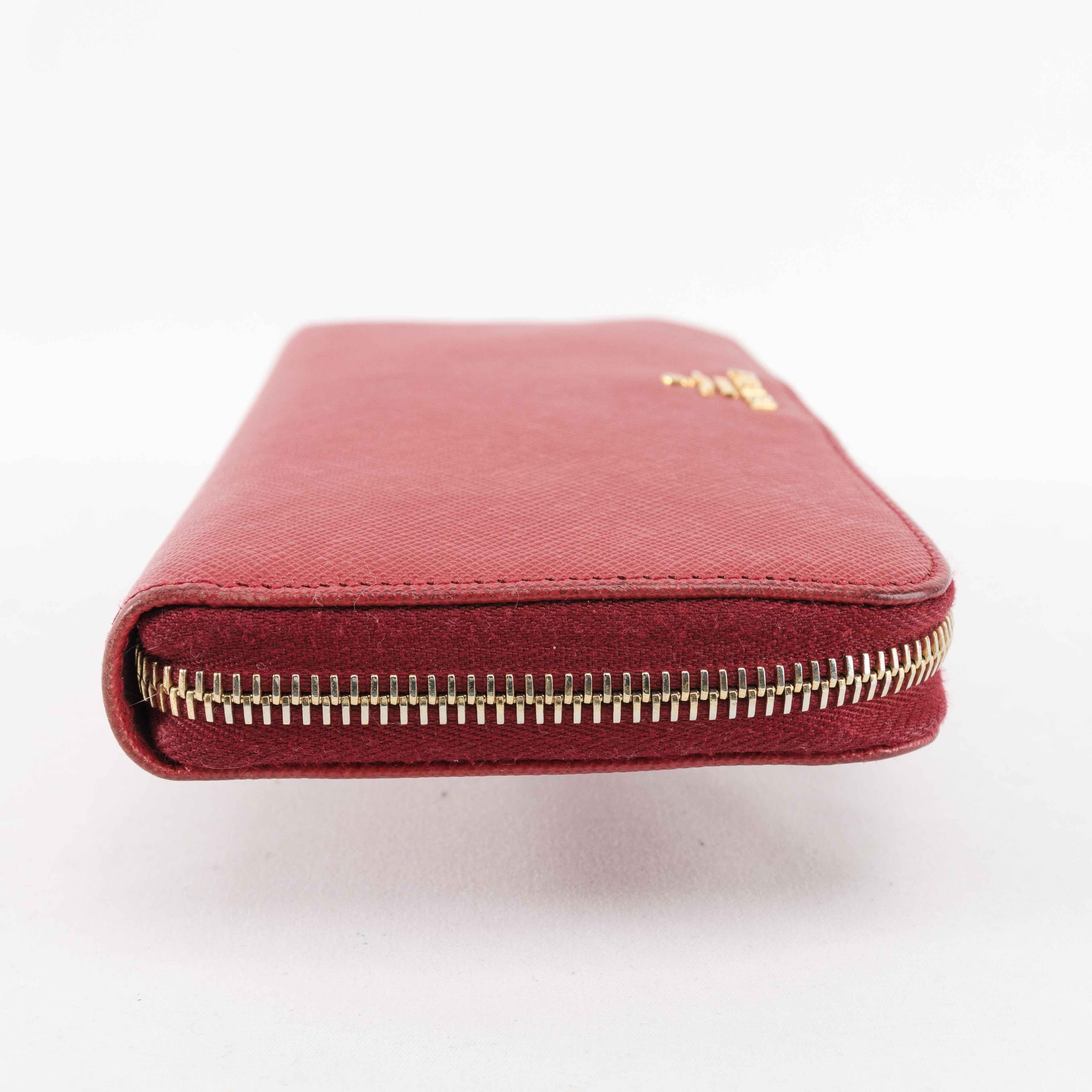 Prada Prada Saffiano Leather Zip Around Wallet Size ONE SIZE - 8 Thumbnail