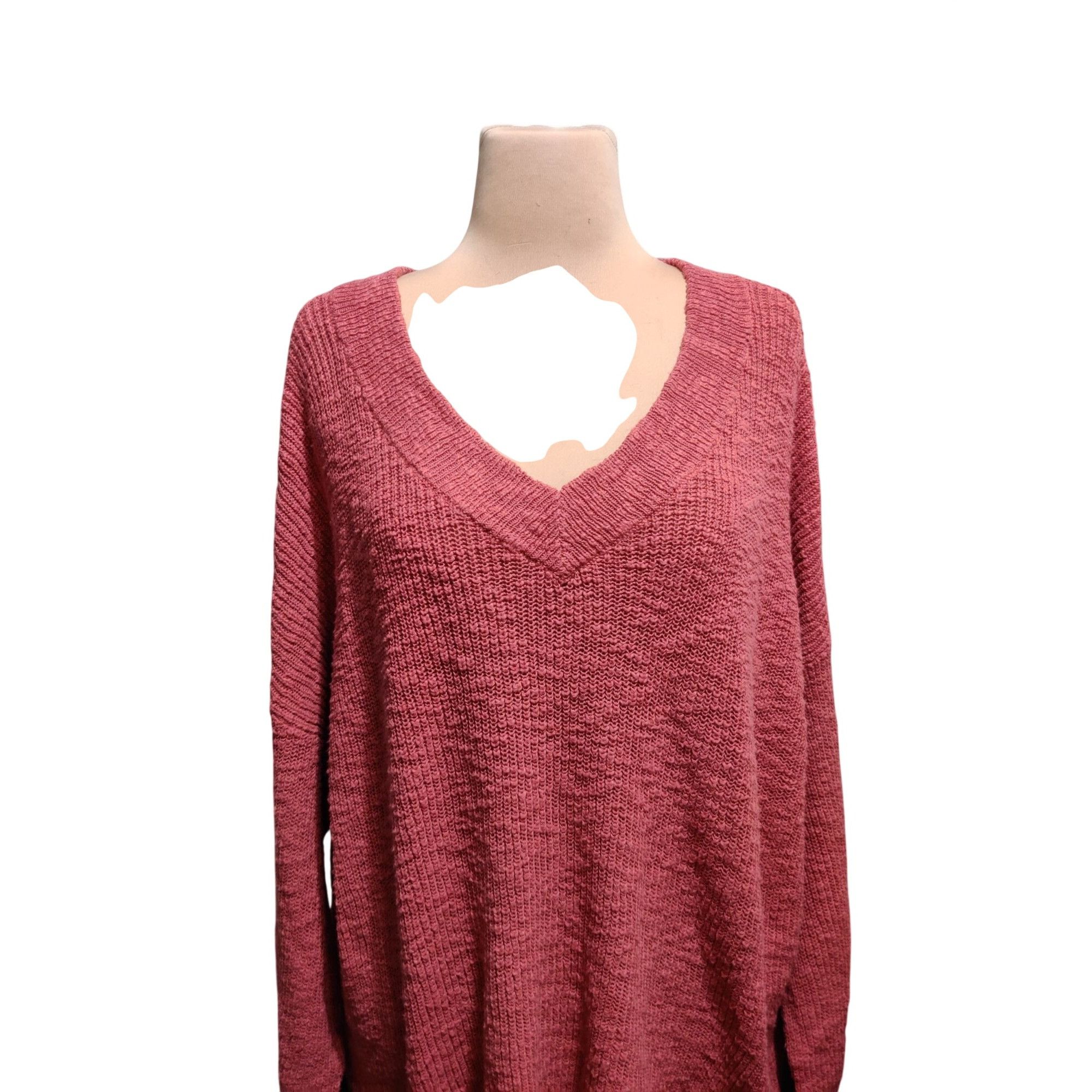 Sonoma SONOMA 3X Plus Size Pink Cotton Knit Sweater V Neck Lightwei Size 3XL / US 20-22 - 9 Thumbnail