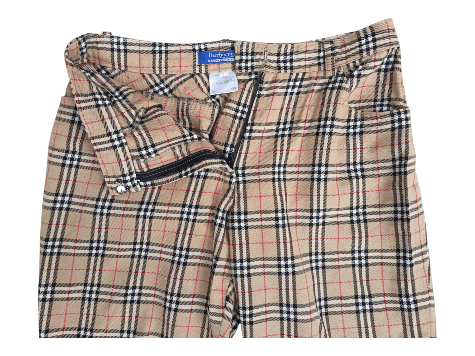 Burberry 🔥VINTAGE BURBERRY NOVA CHECK BLUE LABEL Japan Wool Pants Size 26" / US 2 / IT 38 - 10 Thumbnail