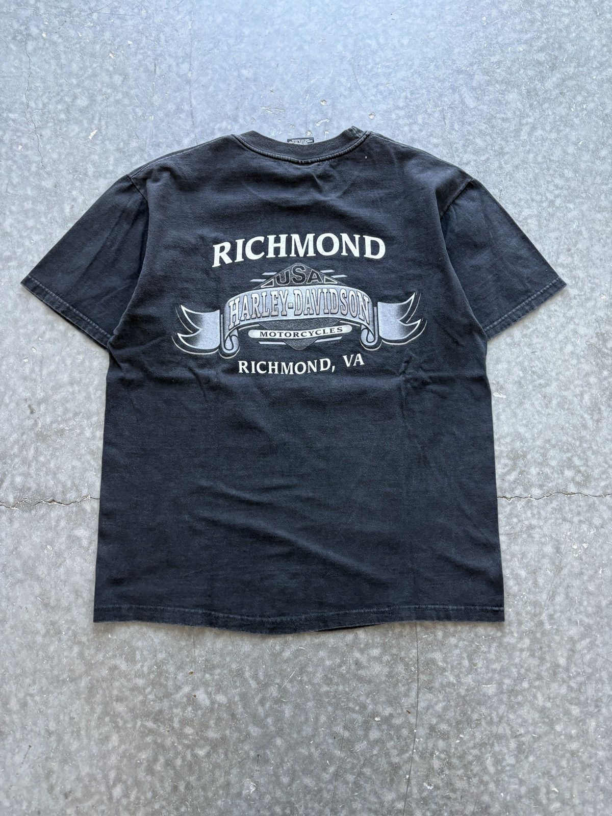 Harley Davidson Vintage 90s Harley Davidson Graphic Tee Faded Black Size US L / EU 52-54 / 3 - 5 Thumbnail