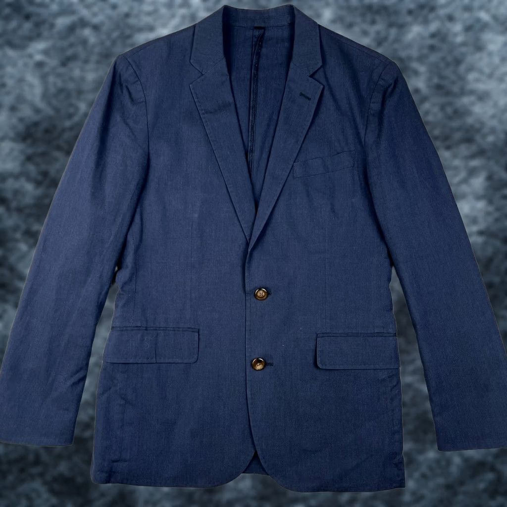 J.Crew J Crew Ludlow Somelos Stretch Unstructured Blazer Sport Coat 36S Blue Cotton Men Size 36R - 1 Thumbnail