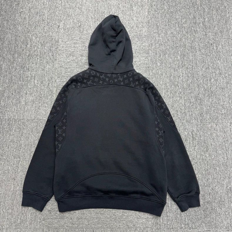 Louis Vuitton Louis Vuitton Black Circumferential Cut Hoodie Size US XL / EU 56 / 4 - 5 Thumbnail