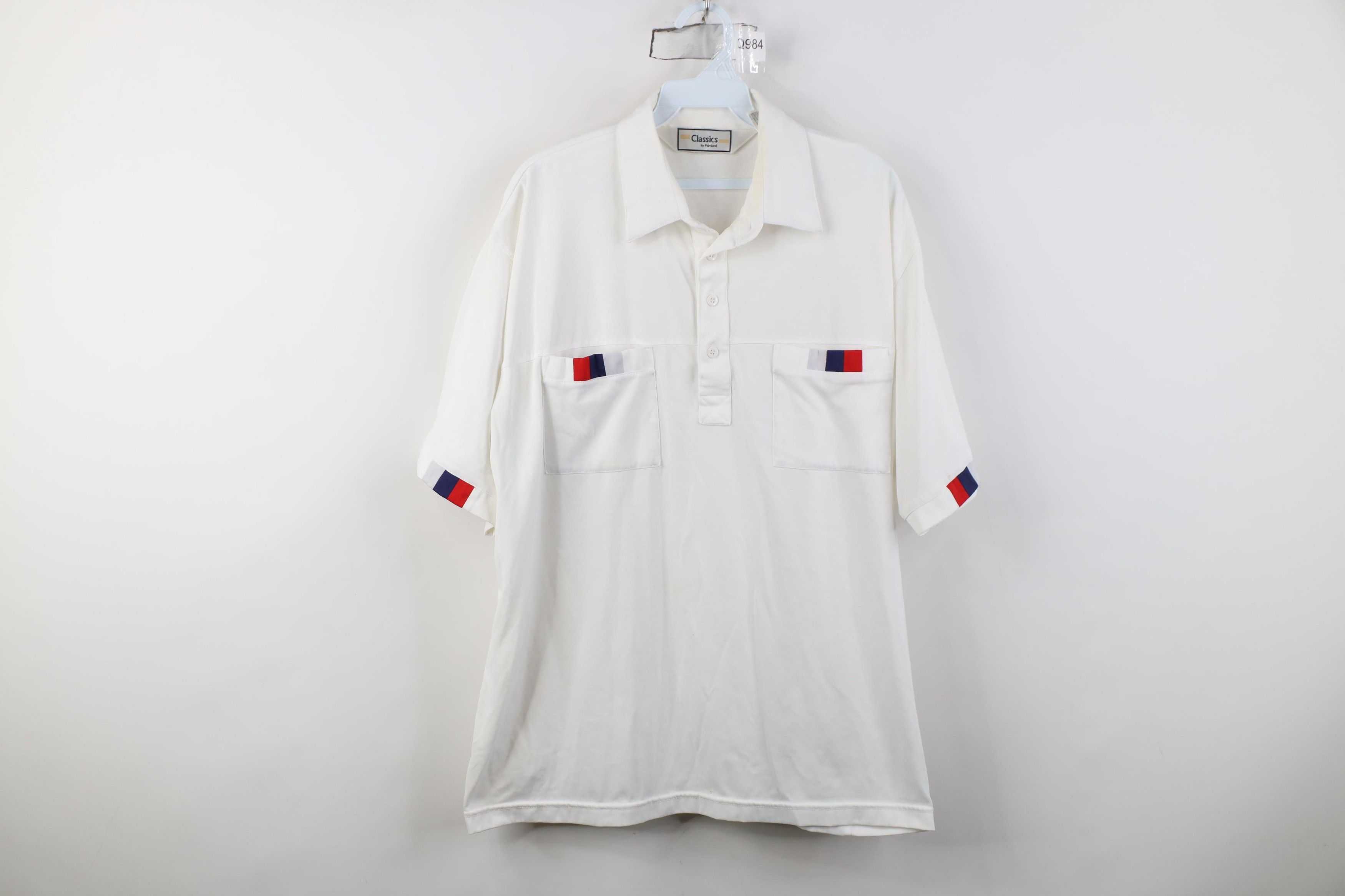 Vintage Vintage 90s Streetwear Knit Collared Golf Polo Shirt White Size US XL / EU 56 / 4 - 1 Thumbnail