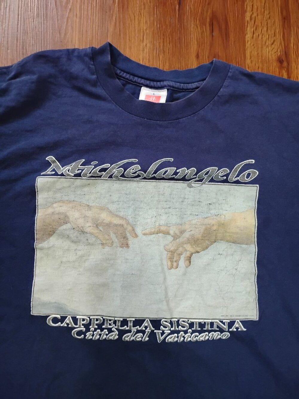 Hanes Vintage Michelangelo Sistine Chapel T-Shirt Size US L / EU 52-54 / 3 - 1 Thumbnail