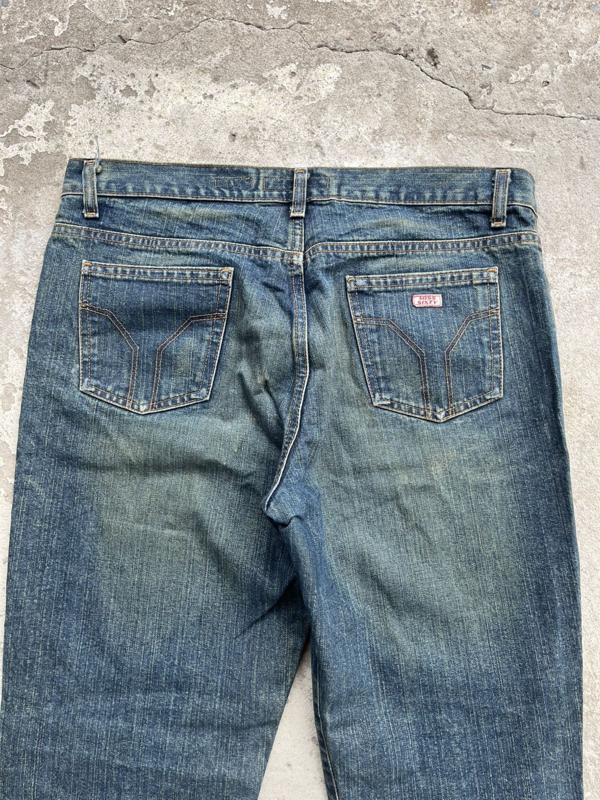 Miss Sixty Flared Miss Sixty Dirty Faded Denim Pants Jeans Y2K Japanese Size 32" / US 10 / IT 46 - 12 Thumbnail