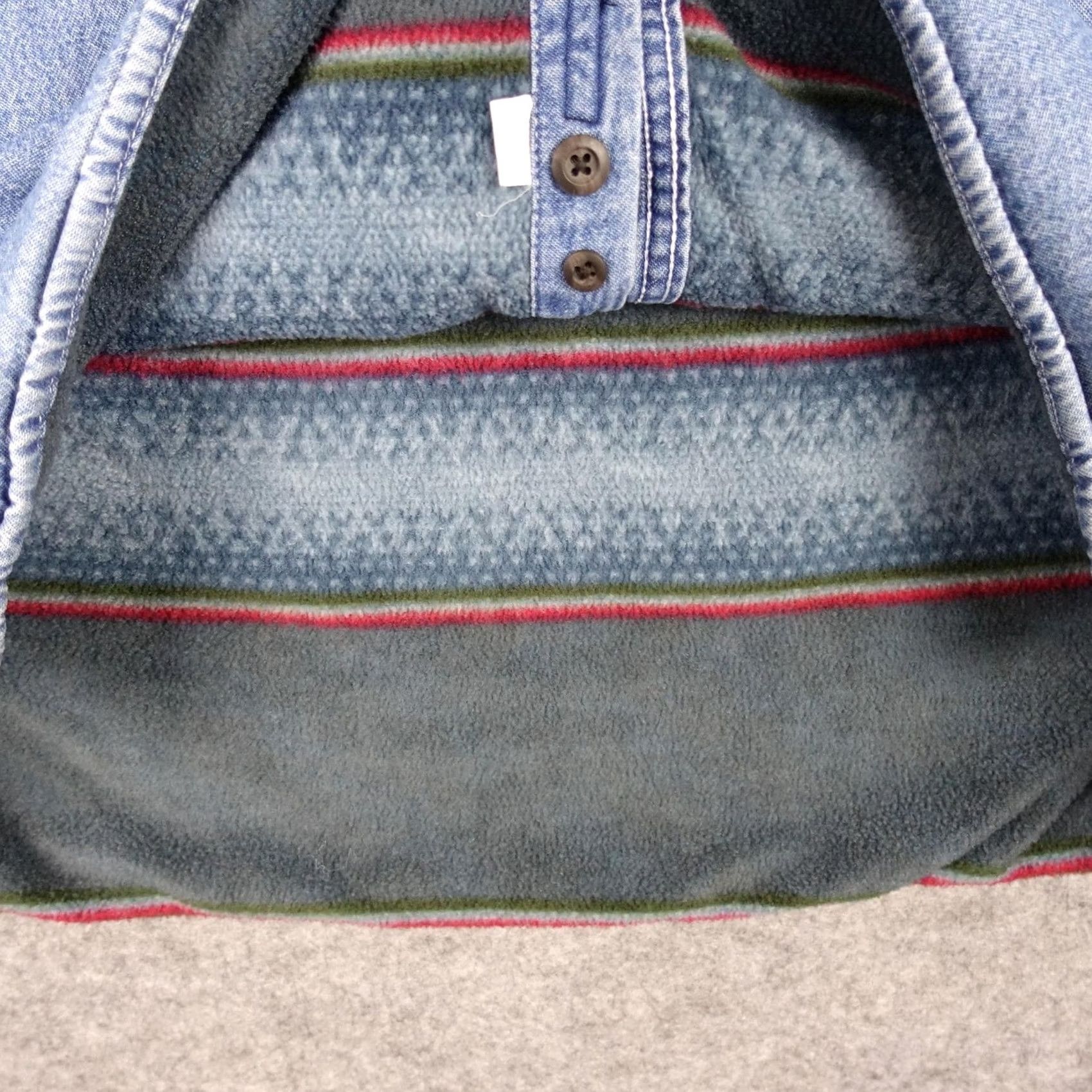Denime Wolverine Jacket Mens Large Blue Denim Fleece Lined Button Up Workwear Insulated Size US L / EU 52-54 / 3 - 5 Thumbnail