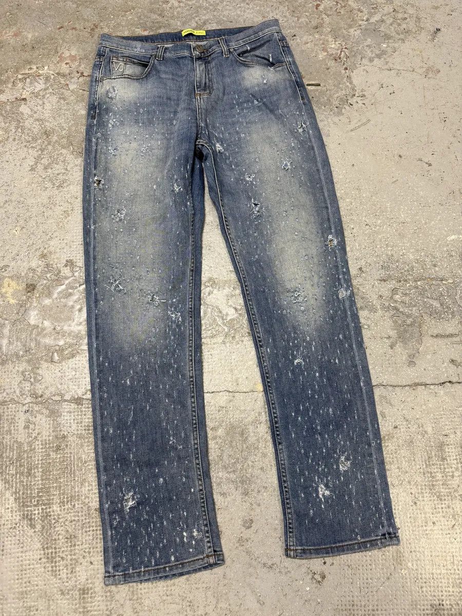 Versace Versace Blue Ripped Denim Jeans Size US 31 - 7 Thumbnail