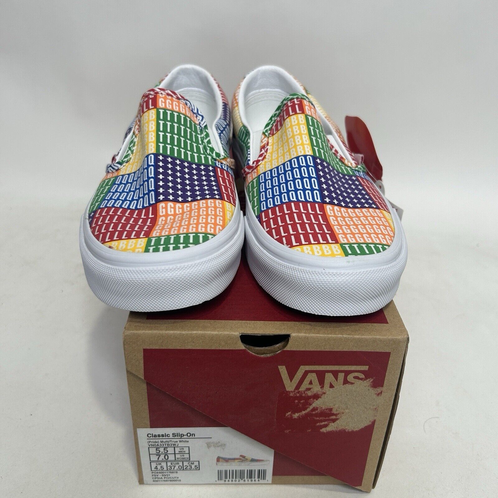Vans Vans Classic Slip-On “Pride/Multi True White” 2024 Size US 7 / IT 37 - 2 Thumbnail
