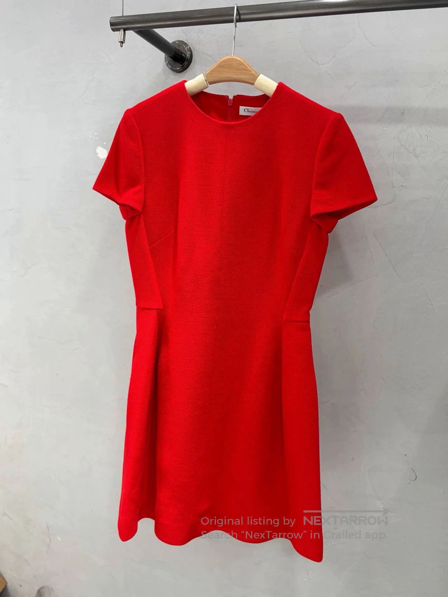Dior red short sleeve wool dress by dior. Size US M / EU 48-50 / 2 - 1 Thumbnail