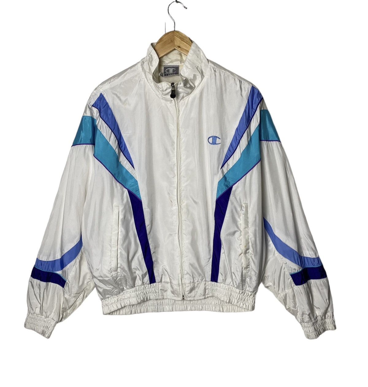 Champion Vintage Windbreaker Vintage Champion Sweater Tracktop Jaspo Grailed