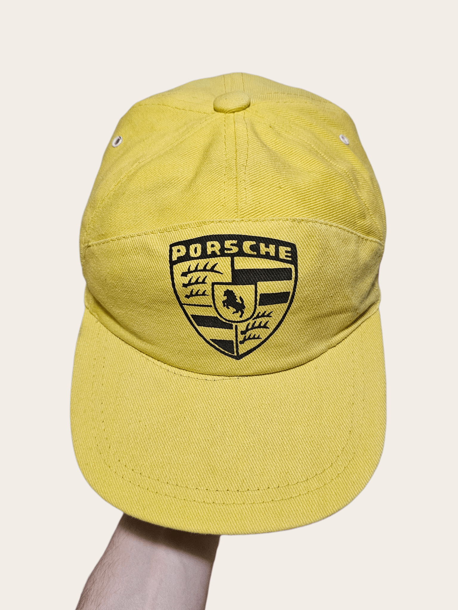 Porsche Design Porsche Rare 80's Yellow Logo Hat Size ONE SIZE - 2 Thumbnail