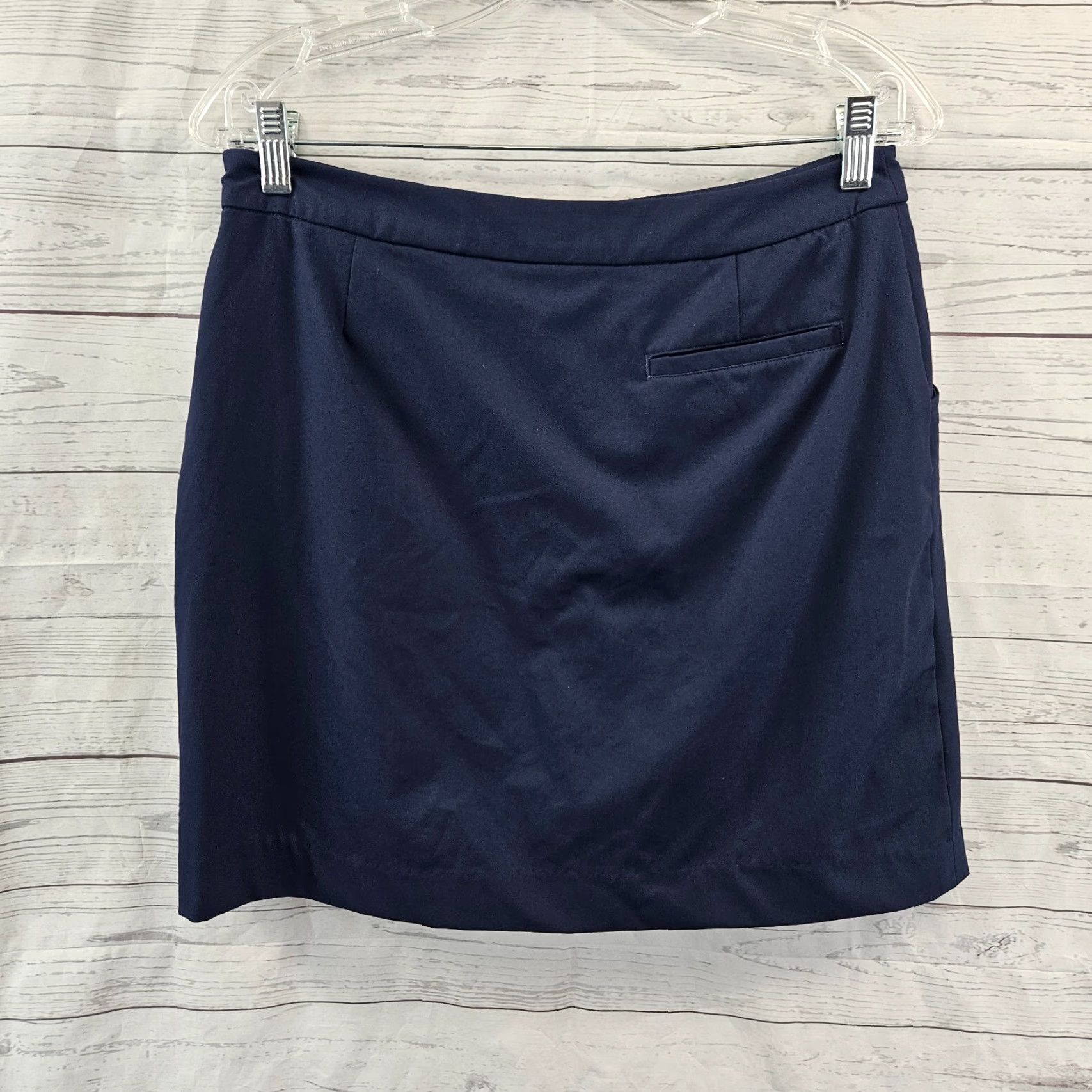 Vintage VINTAGE Monterey Club Womens Skort XL Solid Blue Pockets Side Zip Size ONE SIZE - 3 Thumbnail