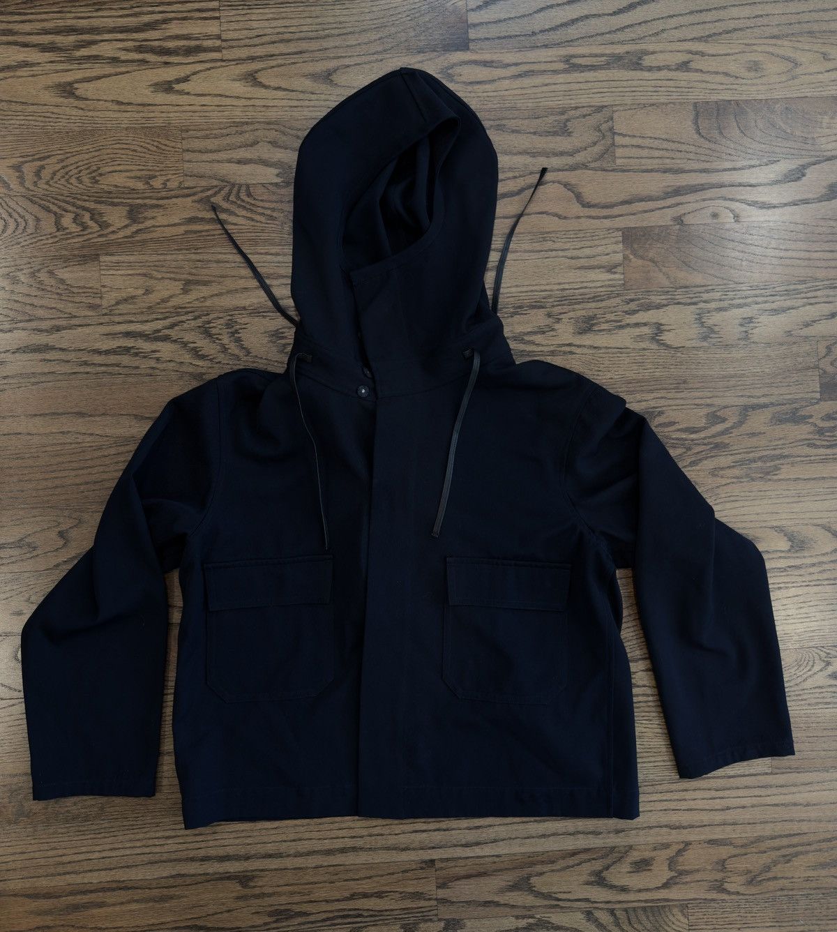 Yohji Yamamoto Yohji Yamamoto Pour Homme 80s Cropped Cargo Hoodie Size US M / EU 48-50 / 2 - 14 Thumbnail